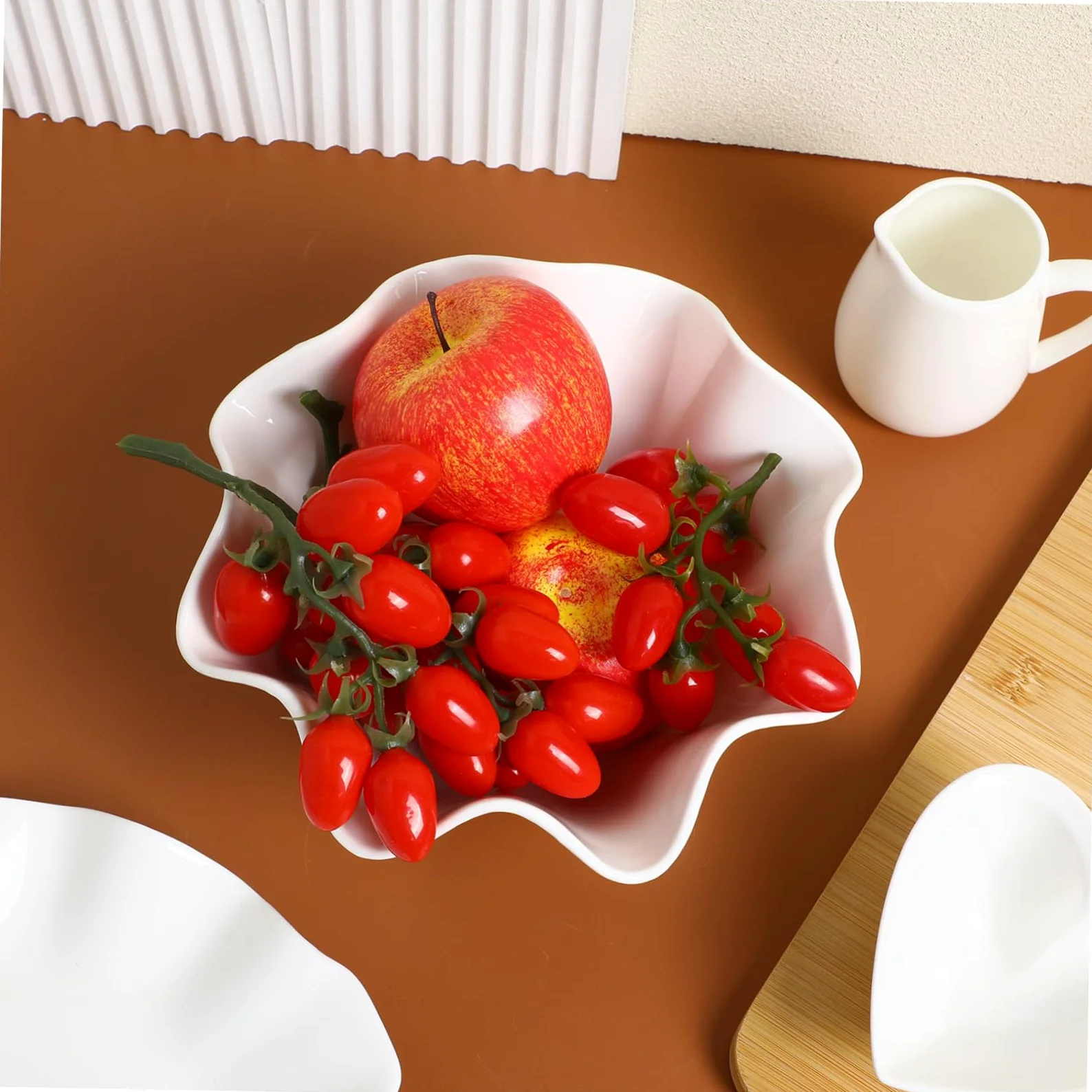 Hemobllo Cuenco de Cerámica white 880ml, Resistente al Calor, para Sopa | Acabado Borde Enrollado, Uso en Restaurantes y Fiestas, Pieza Multiusos para Noodles