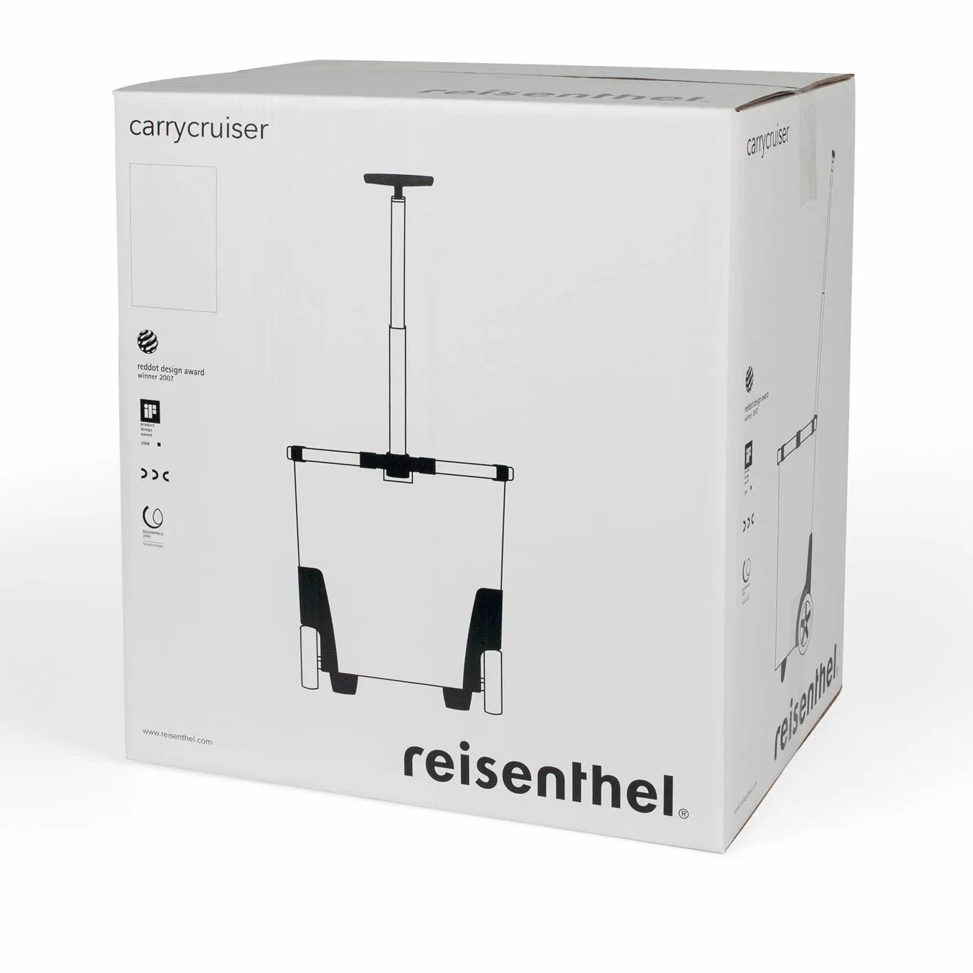 reisenthel carrycruiser - Carro de la Compra de Dos Ruedas portátil con Correa Ajustable para Hombro, Estructura Estable de Aluminio, Material Resistente al Agua, en Negro