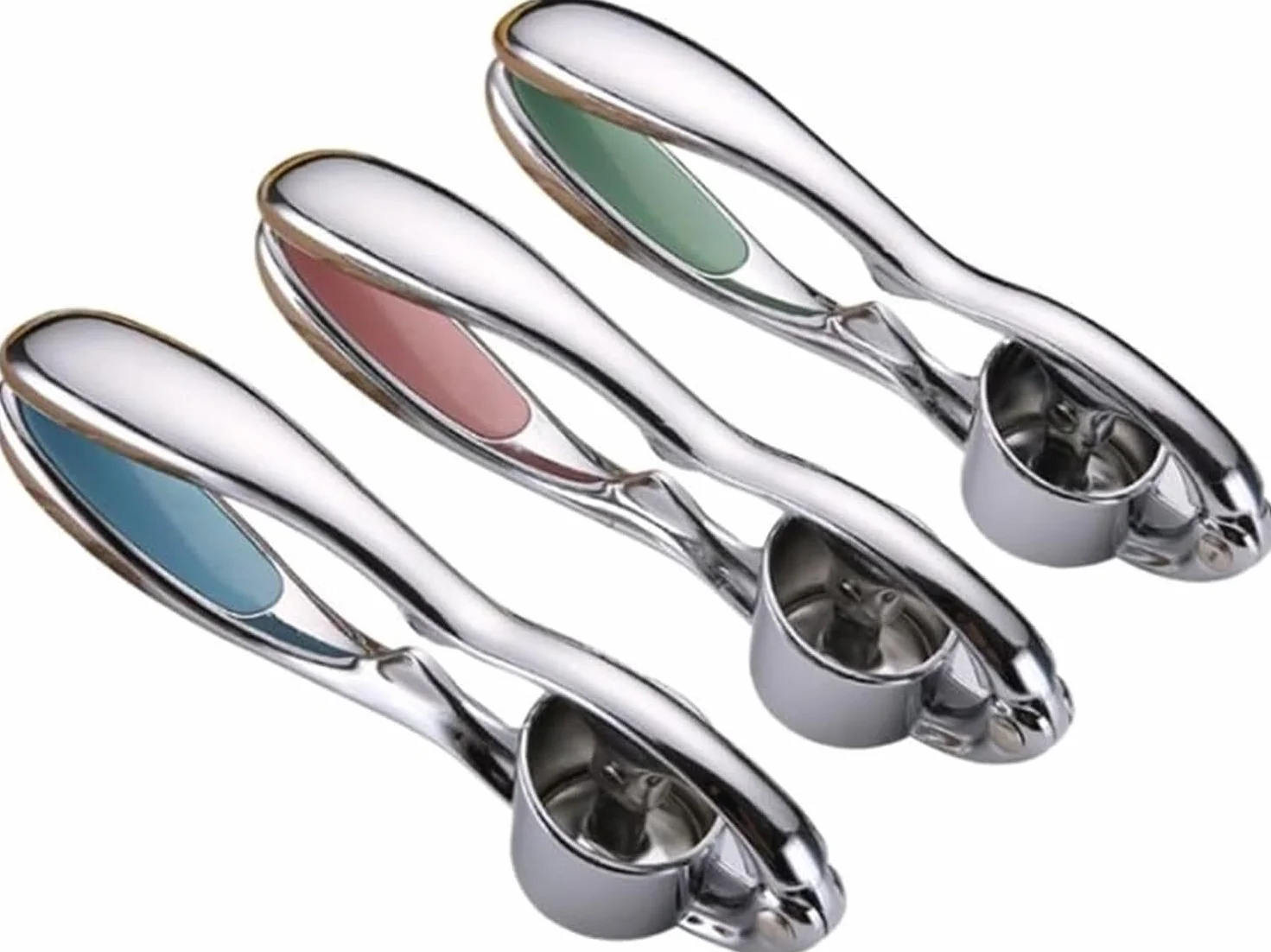 Prensa de ajos de Acero Inoxidable, 3 Piezas: triturador de Jengibre y ajo, aleación de Zinc, prensado a presión Manual, sin ensuciar, sin restos voladores, 3pcs, 17 * 3,2 cm