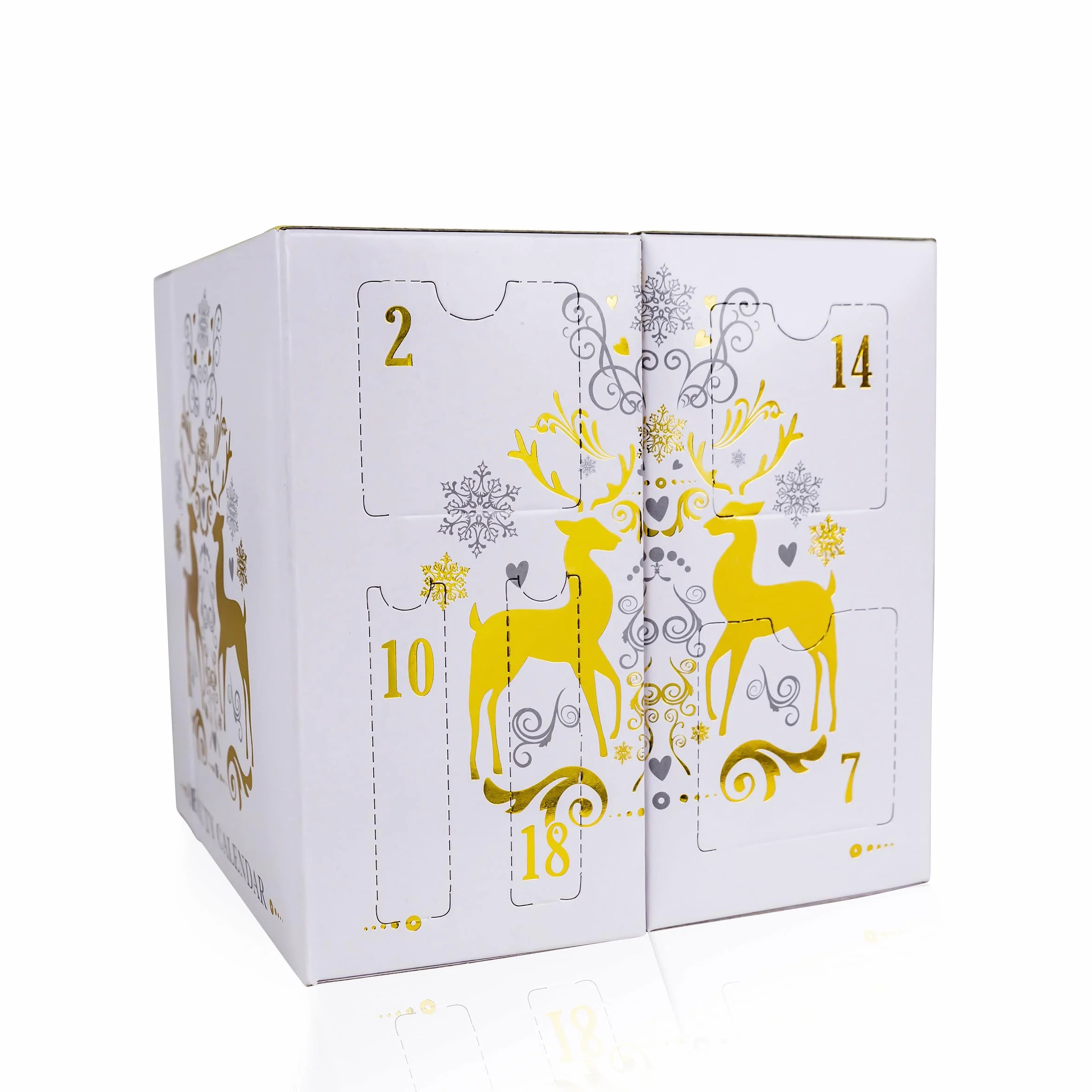 Accentra – calendario de Adviento de belleza con 24 artículos de maquillaje&cosméticos- Calendario para mujeres con brillo de labios, rímel esmalte de uñas, sombras de ojos, aplicadores y más