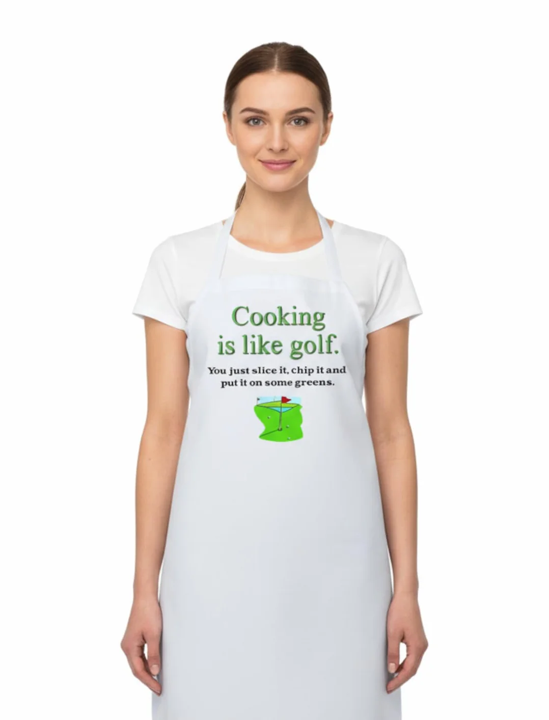 Cocinar es como Golf divertido delantal para golfistas