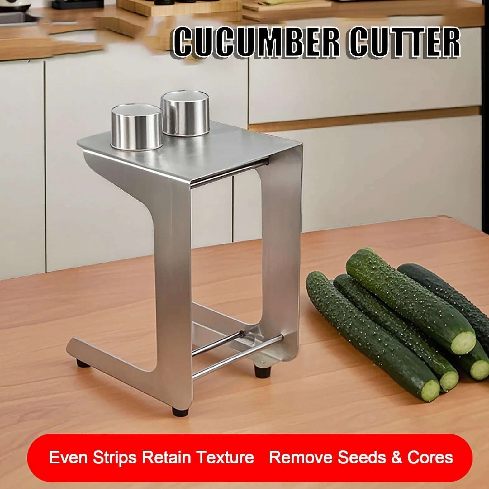 Cortador manual de verduras, cortador de zanahoria de acero inoxidable, utensilio de cocina fácil de limpiar para ensalada de sushi, 10 cortes/min, 45 mm de diámetro