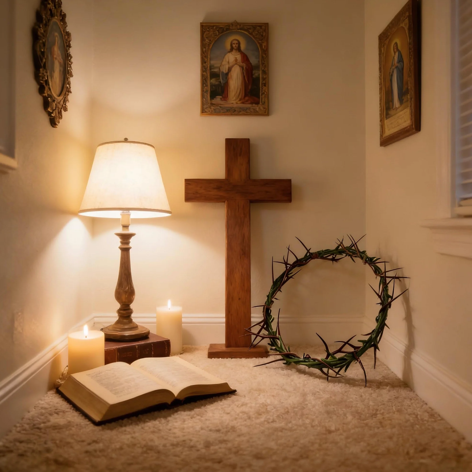 Corona de Espinas de Plástico Tamaño Real de 20 cm de Diámetro, Corona de Espinas Usable para Disfraz de Jesús, Decoración Ornamental para el Hogar y la Iglesia Durante la Cuaresma y la Navidad.