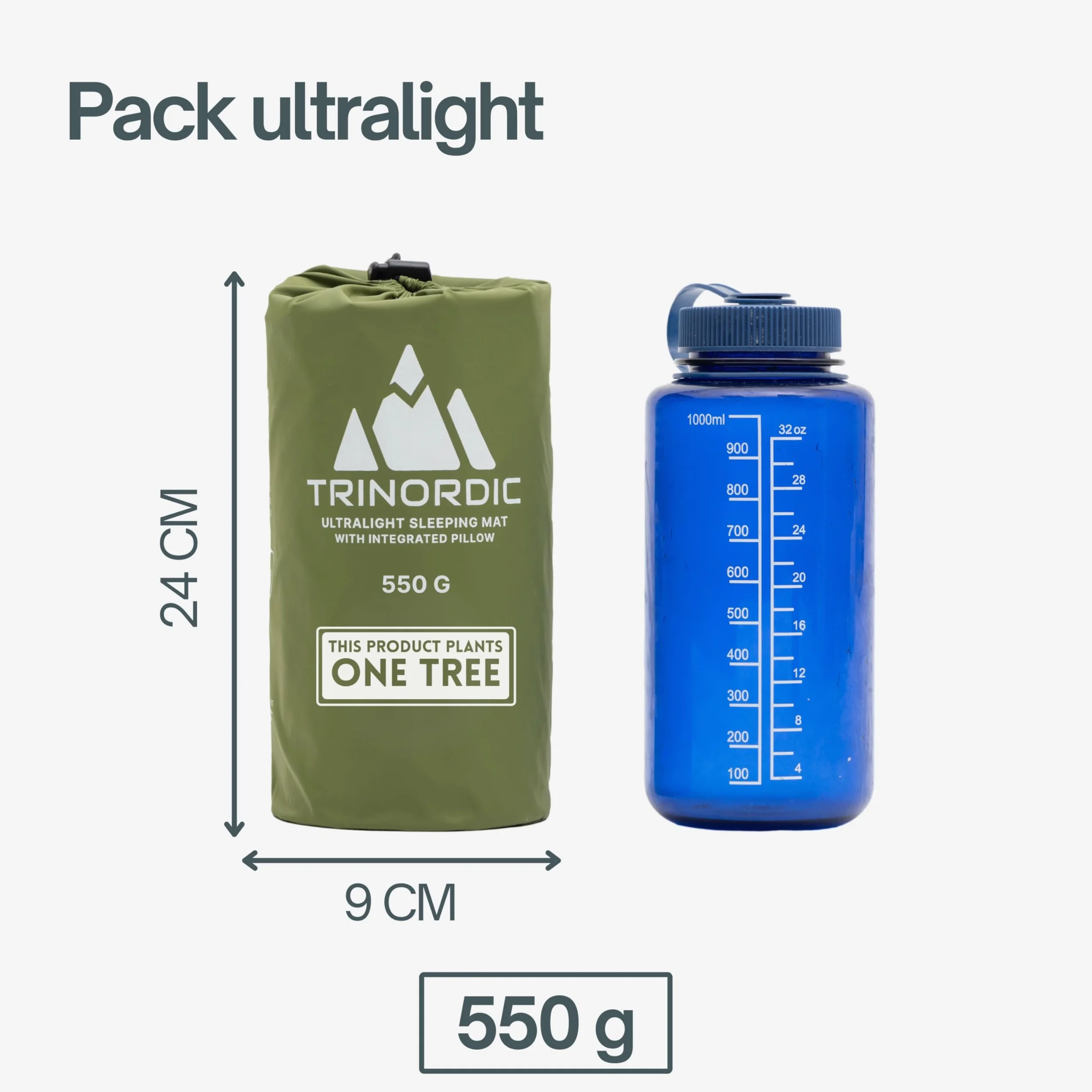 TRINORDIC Colchoneta de camping ultraligera inflable cama individual portátil