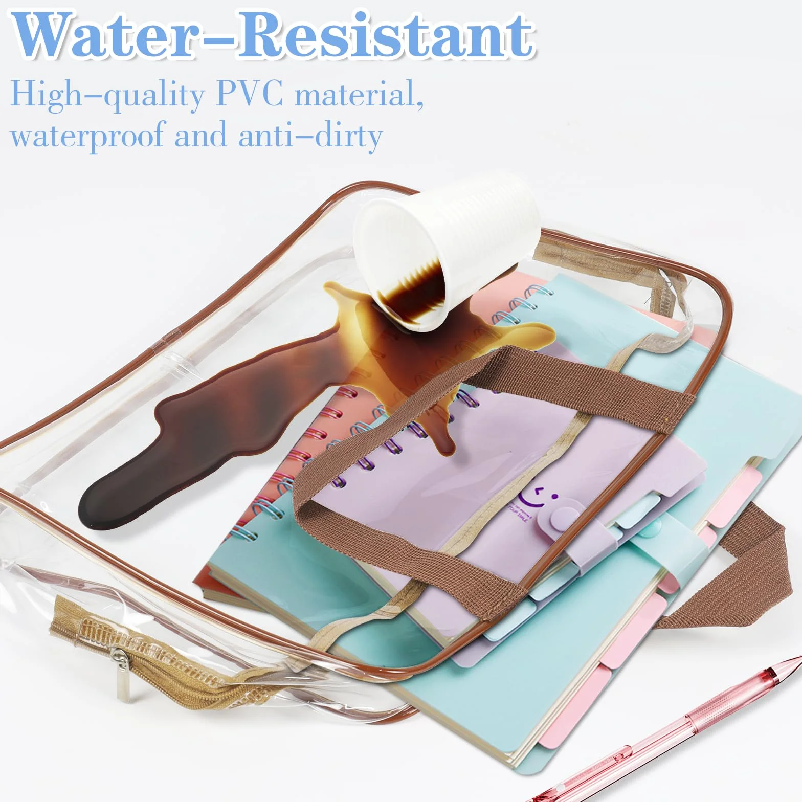 8 bolsas grandes transparentes de almacenamiento de juguetes con cremallera, reutilizables, de PVC, impermeables, organizadoras de juguetes con asa portátil para bloques de construcción, rompecabezas