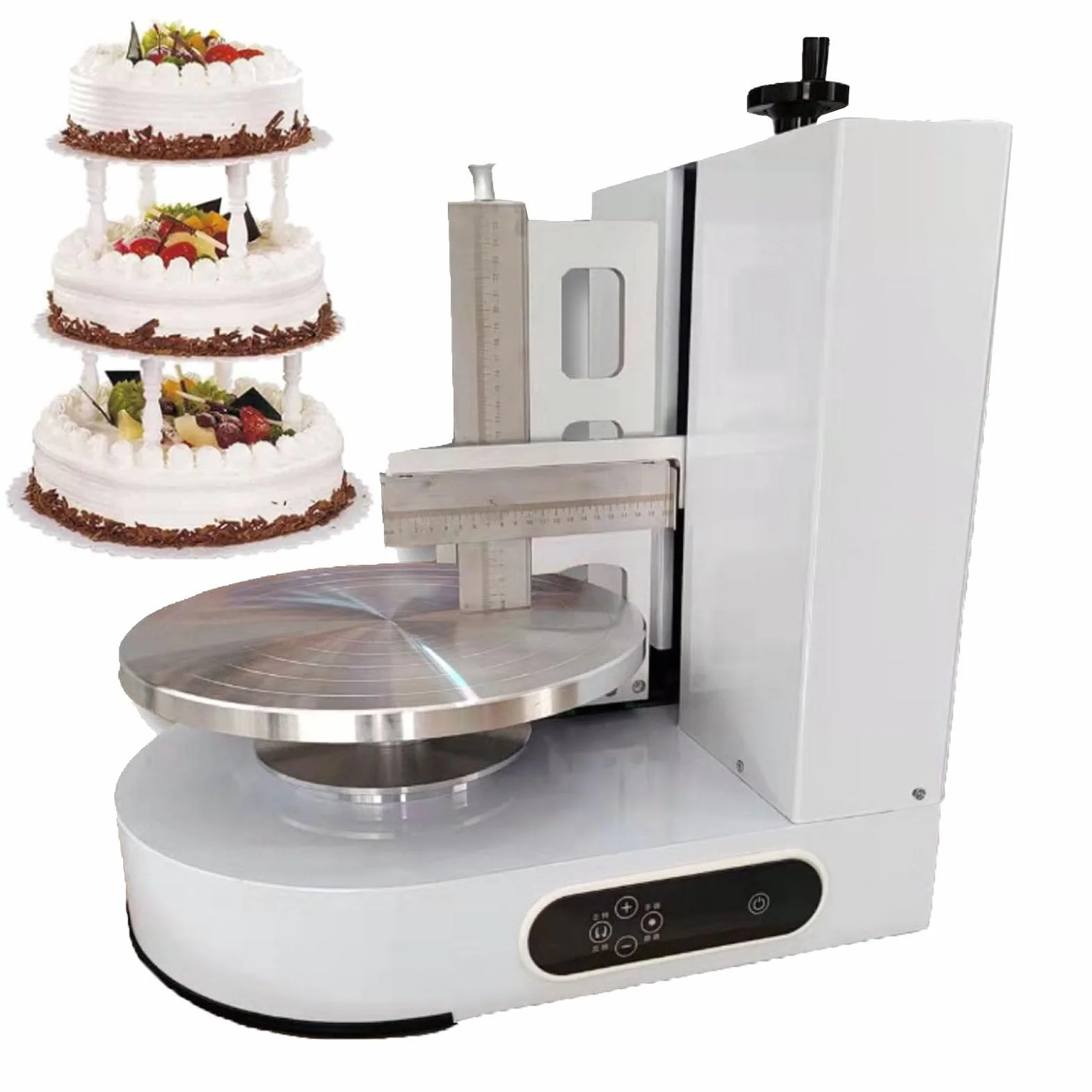 Máquina automática de glaseado de pasteles de 4 a 12 pulgadas, máquina de decoración de crema de pastel de cumpleaños, máquina de decoración de crema para pasteles, pan y crema, máquina alisadora