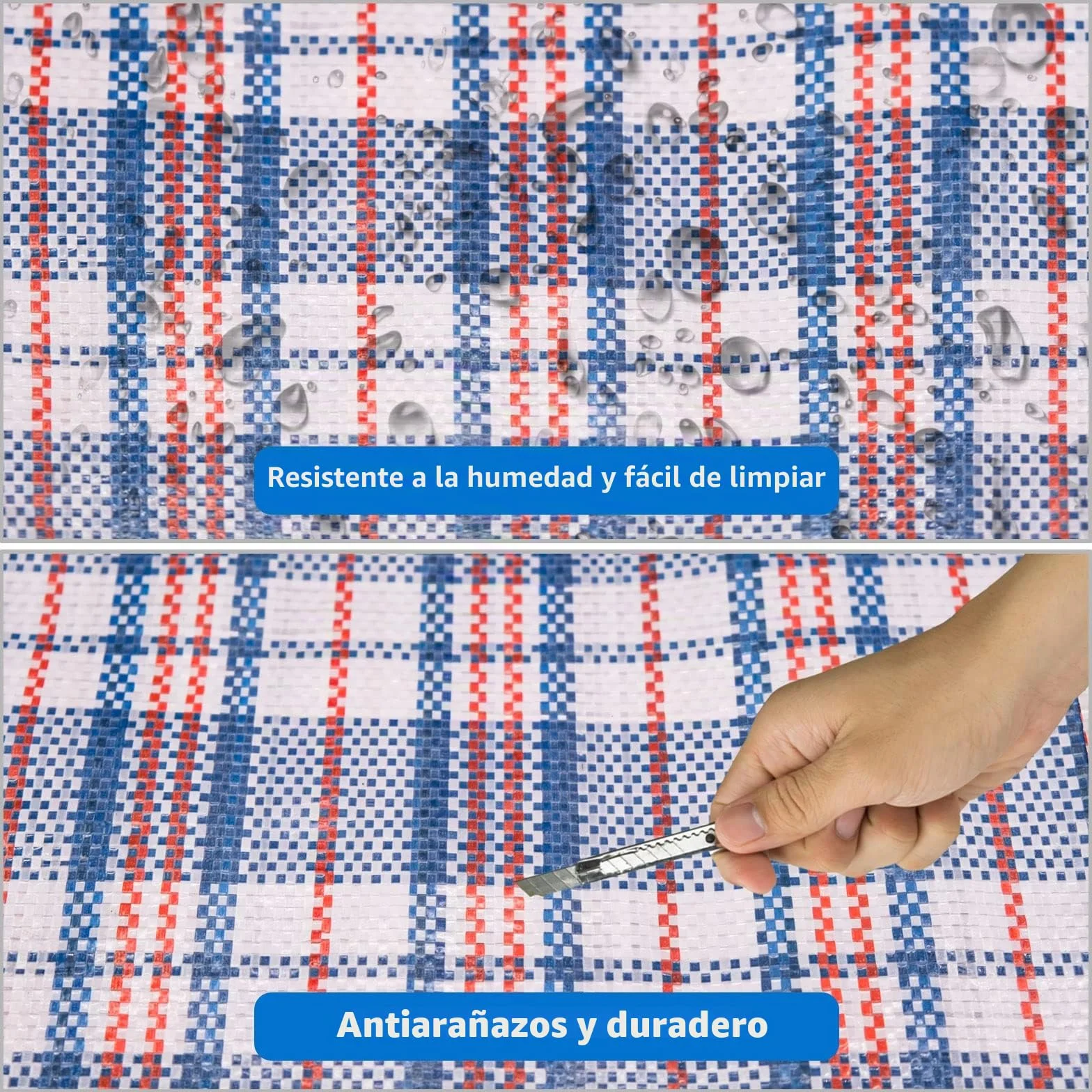 2 Bolsas de Almacenaje Sobredimensionadas con Cremallera, Bolsas de la Compra para Ropa, Bolsas Grandes de Mudanza, Azul, Poliéster