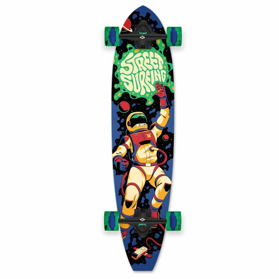 Streetsurfing Longboard Cut Kicktail 36" Czarne