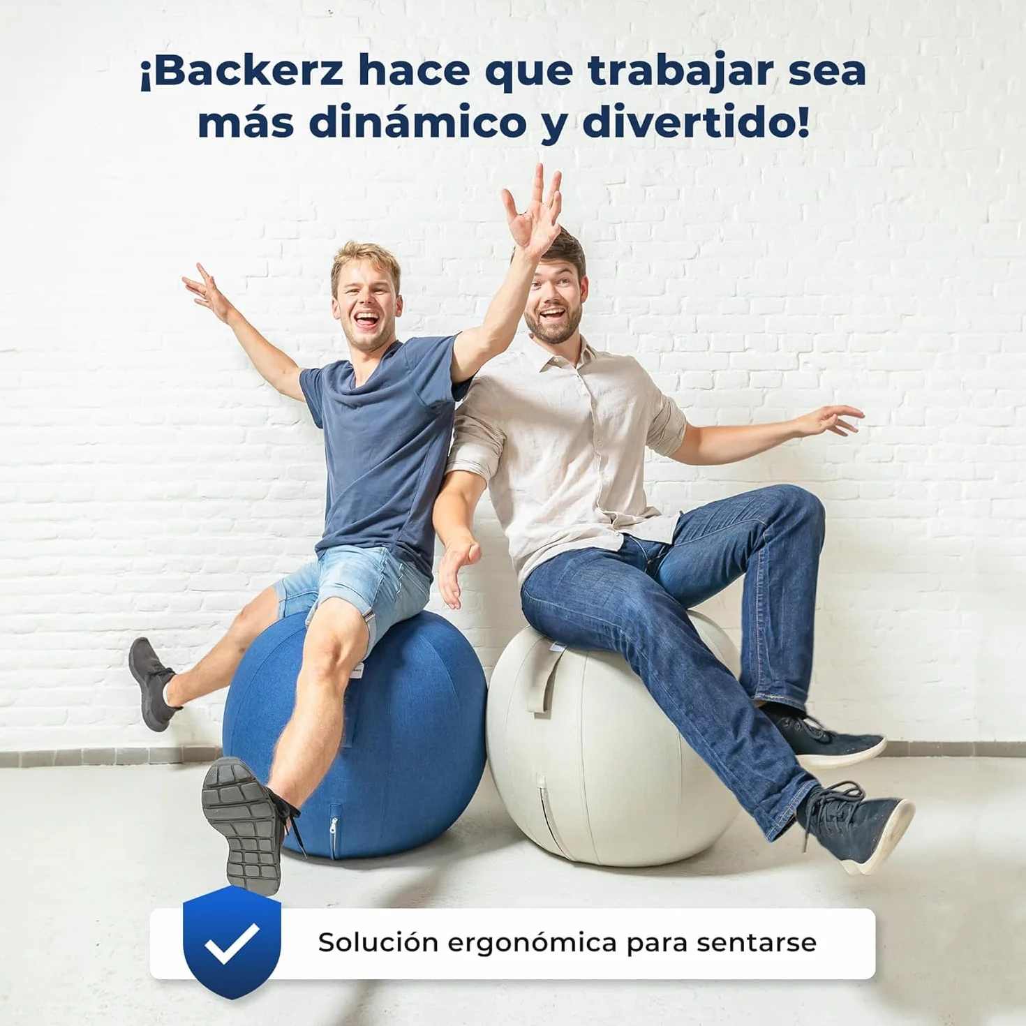 Backerz Pelota Silla Escritorio Fitball 55CM 65CM 75CM Antideslizante Anti-Burst