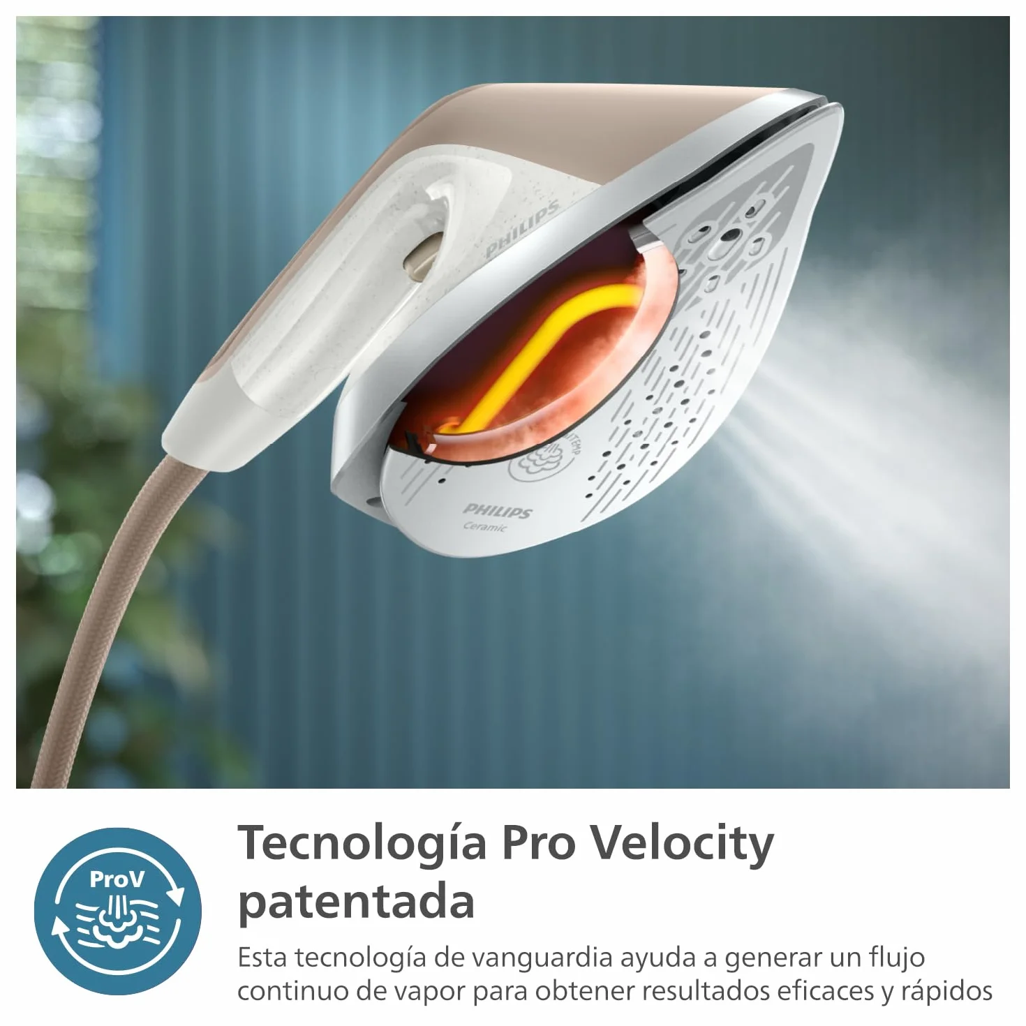Philips Serie 6000 Plancha All in One - Tabla multiposición, Tecnología sin quemaduras garantizadas, 1800 W, Cómodos botones de pie, Elimina hasta el 99,9% de las bacterias y los ácaros* (AIS6010/10)