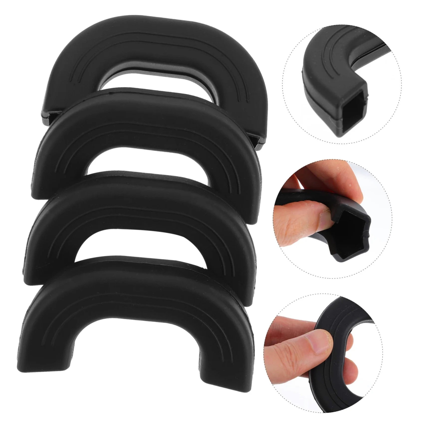 Garneck 4 Piezas Fundas Protectoras de Silicona para Asas de Ollas Resistentes al Calor y Antiescaldaduras para Cocina y Cómoda