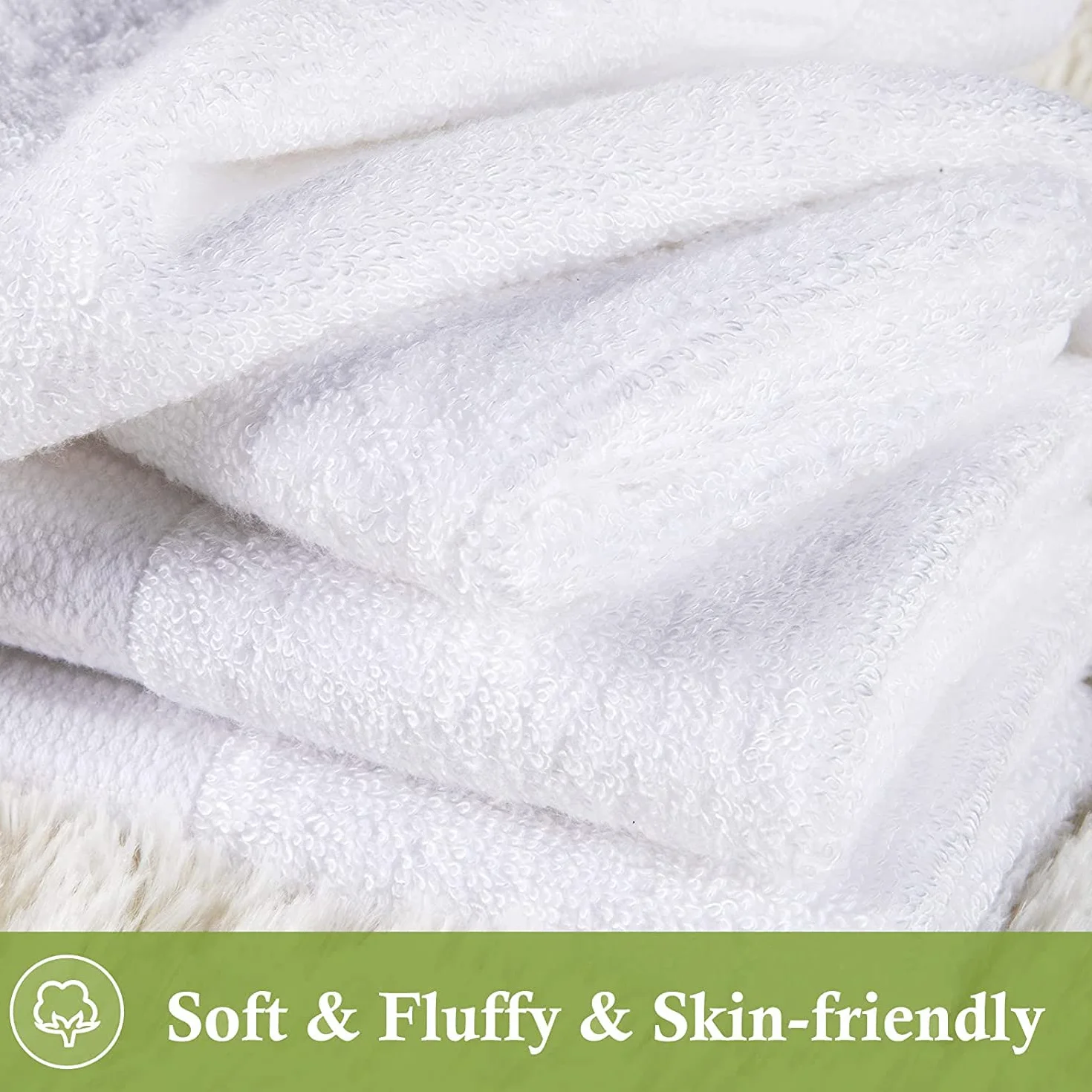 Paquete de 6 paños de bambú – paños blancos para cara – paños suaves y suaves para cara y cuerpo – paños de bambú natural para bebé – Juego de paños de lavado para bebé