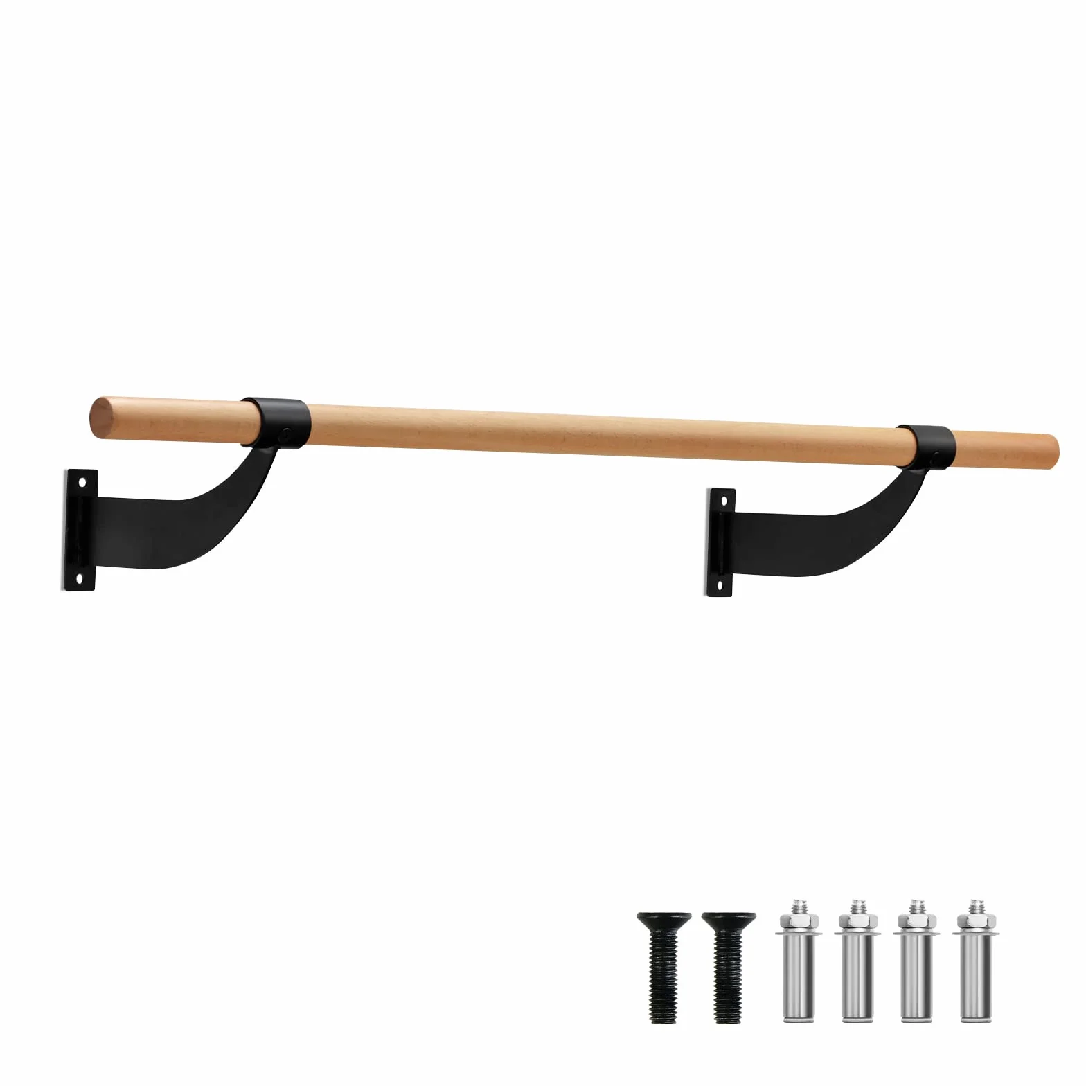 COSTWAY Barra de Ballet de Pared 120 cm, Altura Fija para Yoga, Estiramiento, Entrenamiento