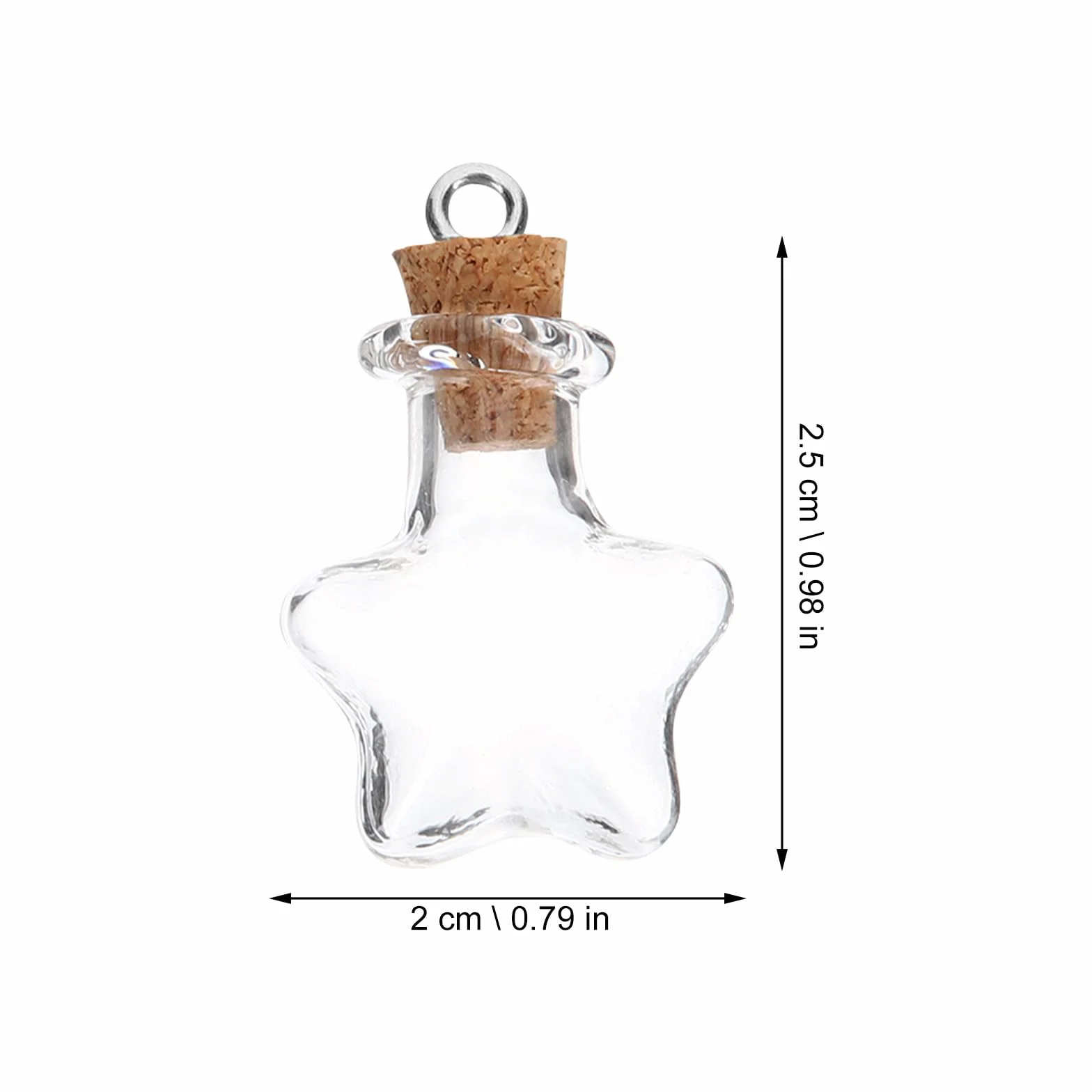 30 Mini Botellas de Vidrio Forma de Gota y Tapón de Corcho, Tarros de Deseos para Decoración y Bricolaje en Dormitorio y Eventos
