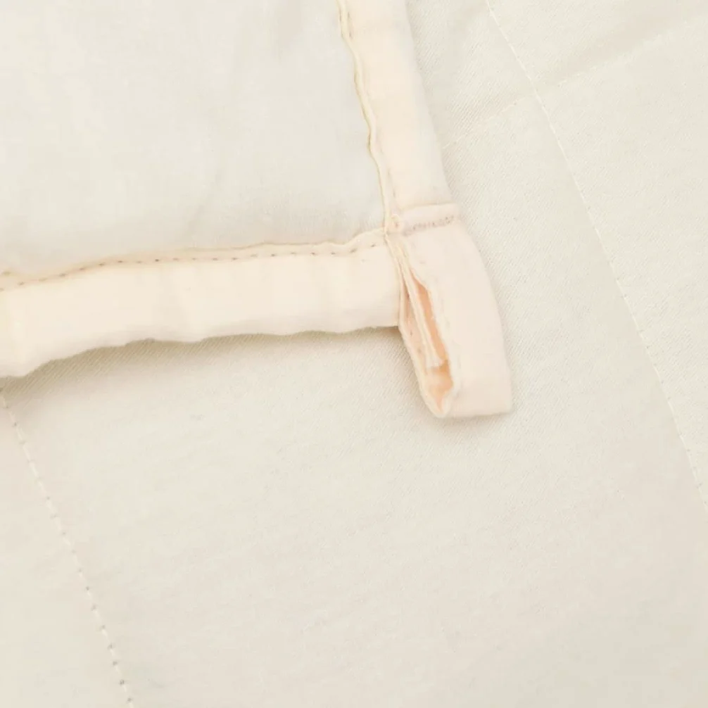 Manta ponderada color crema claro 120 x 180 cm 9 kg Tejido-Classic Manta ponderada - Manta antiestrés - Manta pesada para un sueño profundo y un mejor descanso - Manta de algodón ponderada 100%