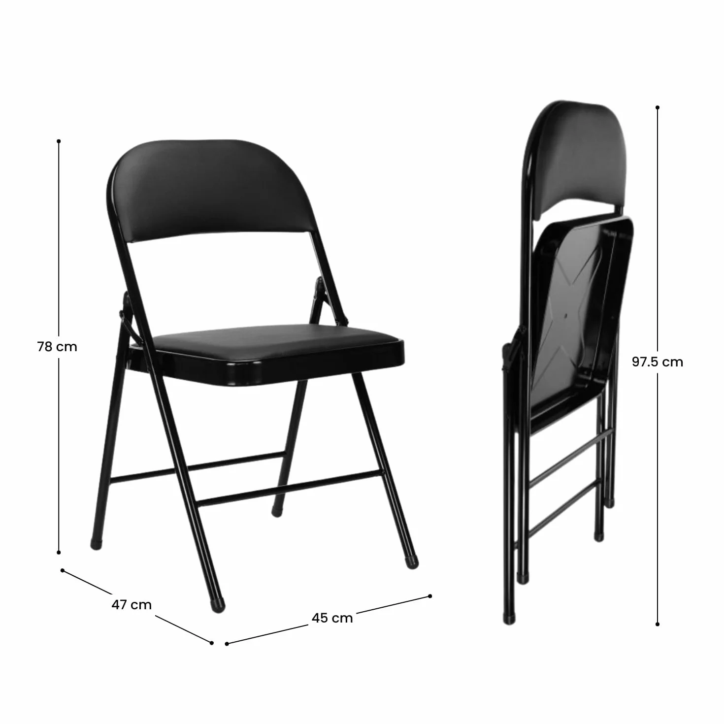 THINIA HOME Pack 5 Sillas Plegables Acolchadas