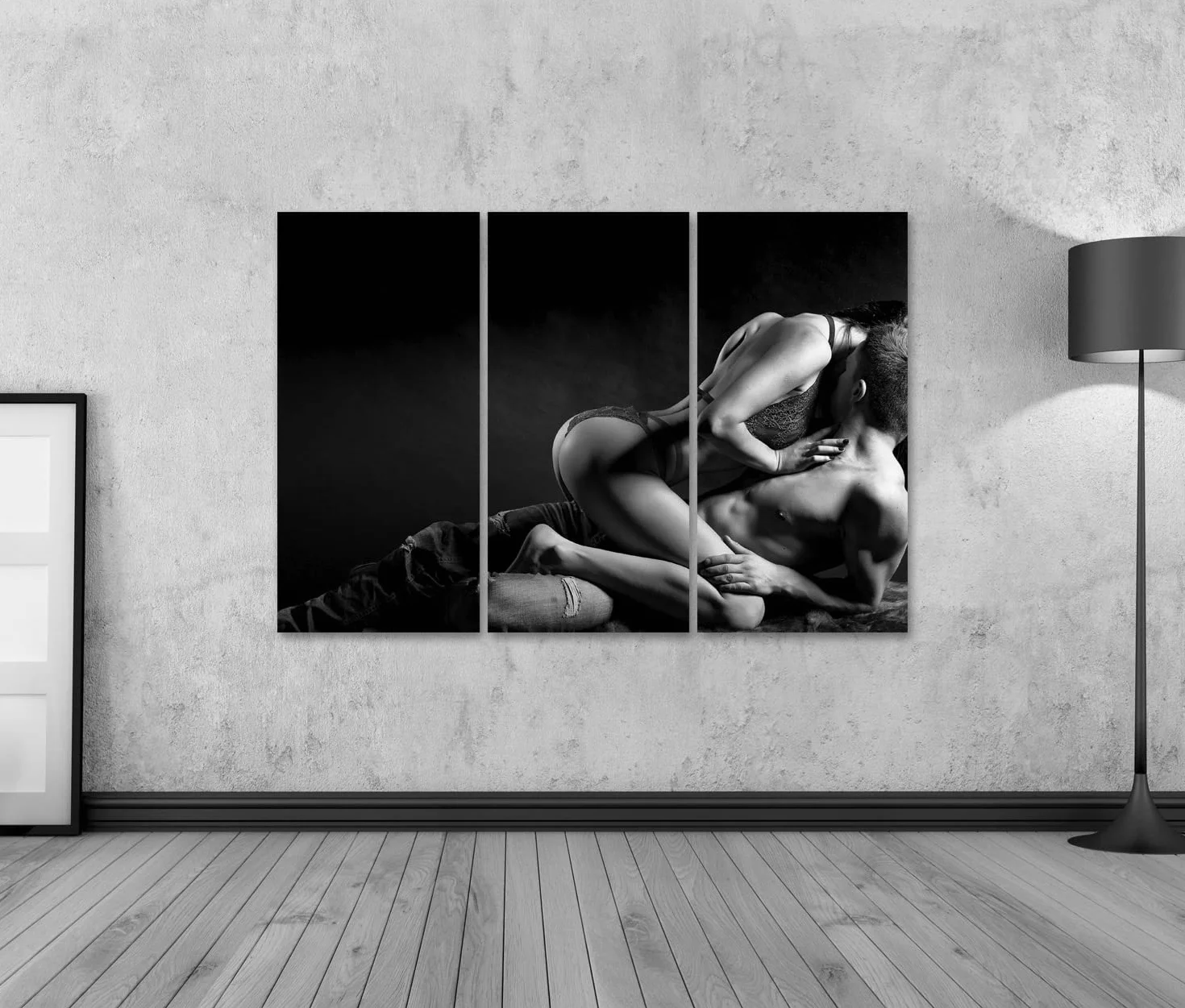 islandburner Primer cuadro sobre lienzo Sexy Pareja Joven Desnuda Sensual Mujer Sensual Encaje Rojo Erótica Abajo Imágenes Murales Póster