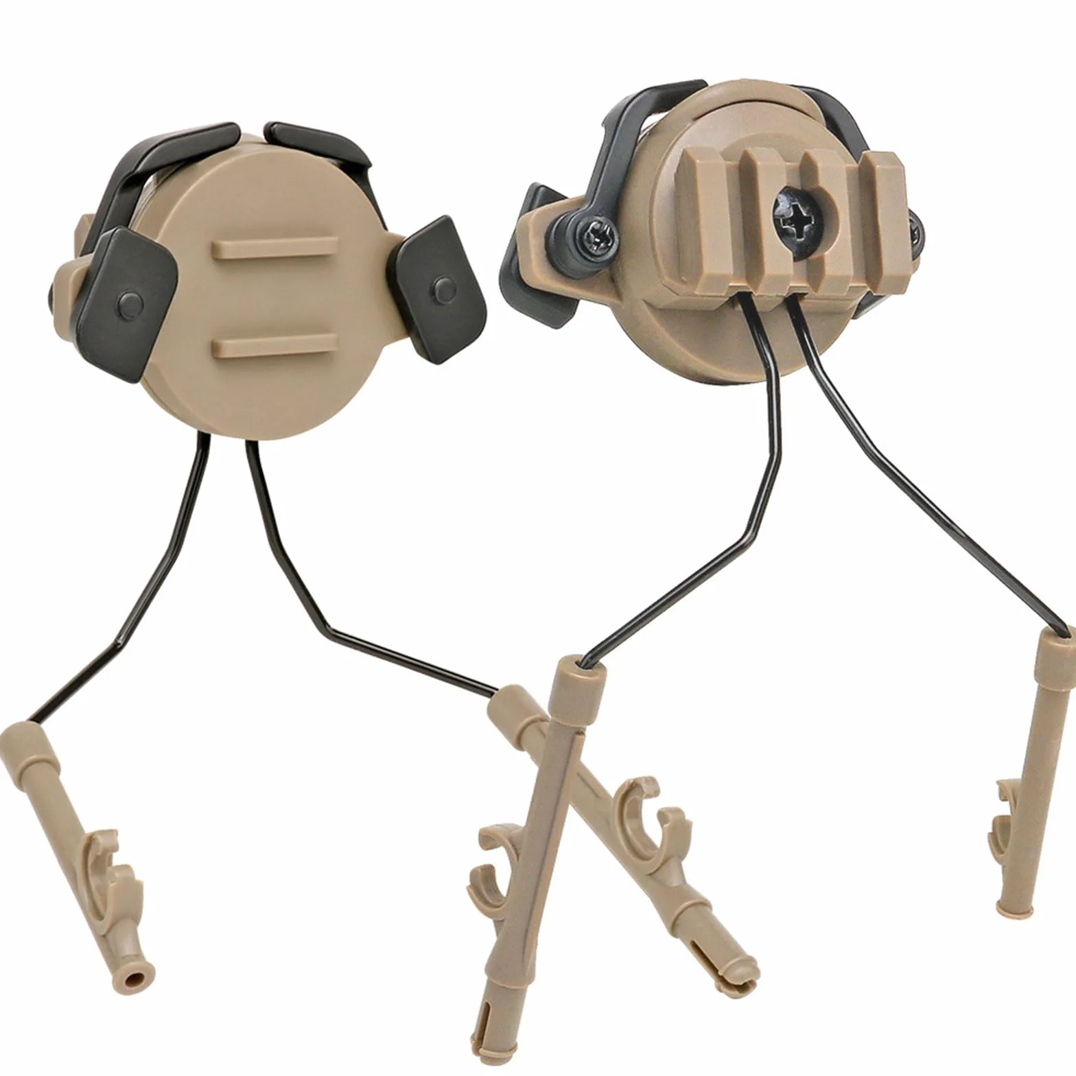 Juego de 1 par de adaptadores de carriles para cascos tácticos para Airsoft, soporte ajustable de 19 a 21 mm