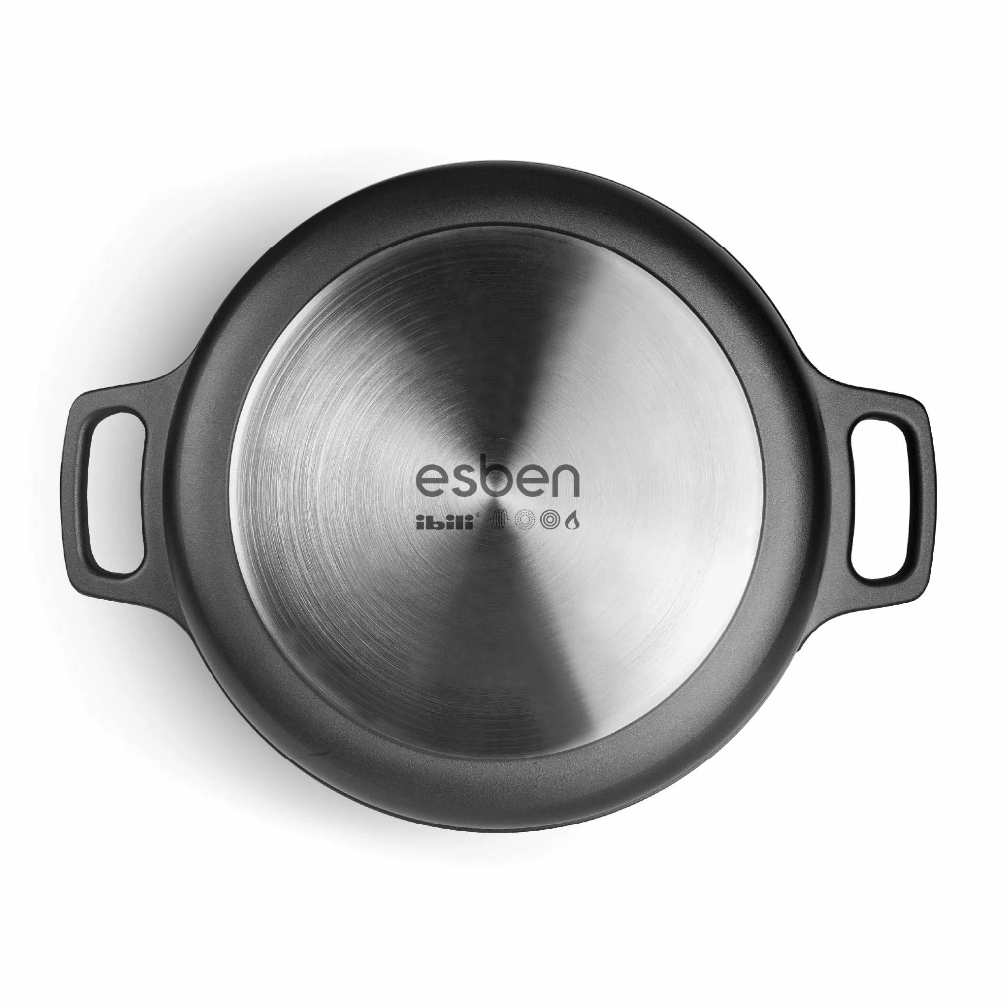 IBILI - Guisera Sin Tapa Esben 36 Cm, Aluminio Fundido, Antiadherente PFAS, Apta para induccion