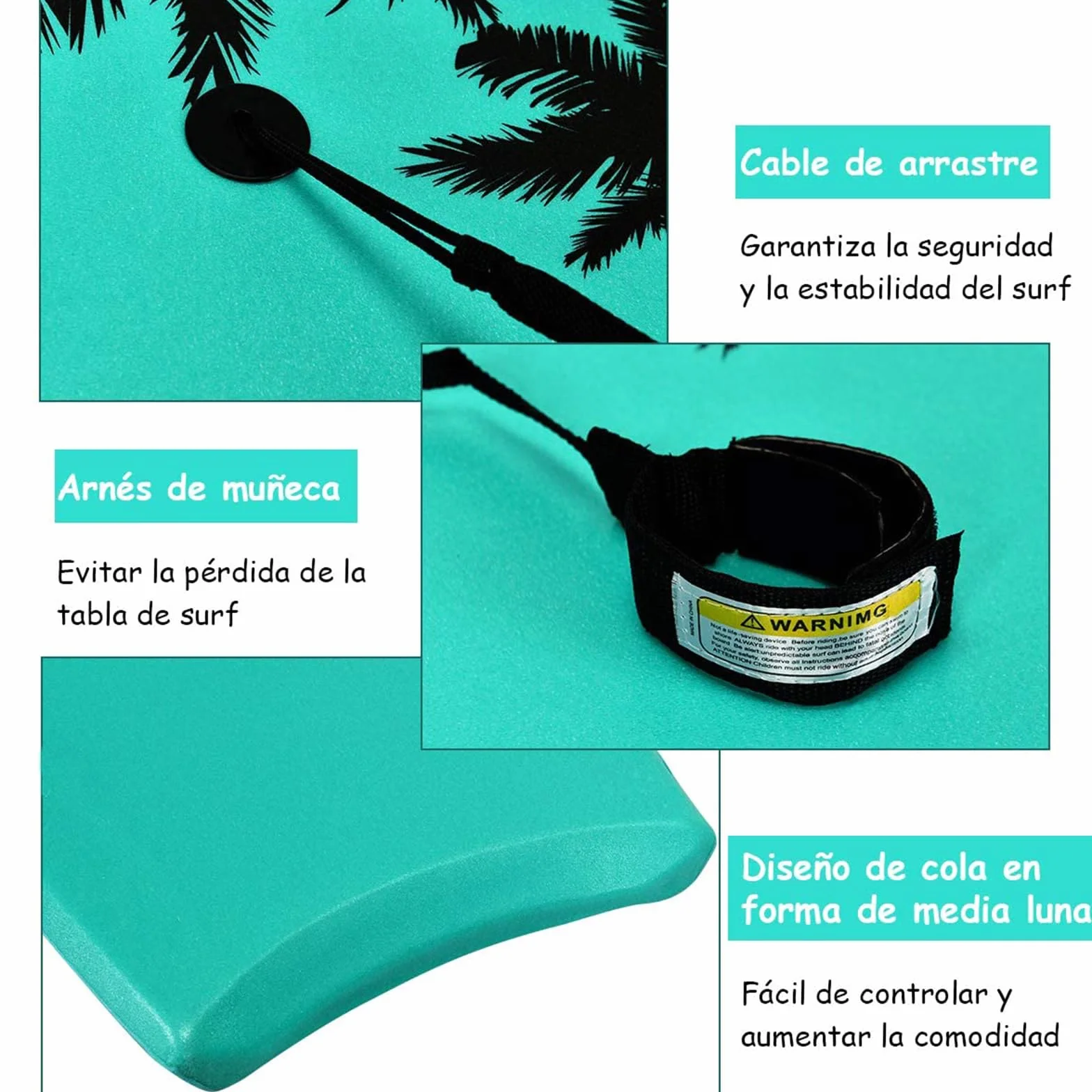 COSTWAY Bodyboard de XPE EPS HDPE para Niños Resistente Ligera con Correa
