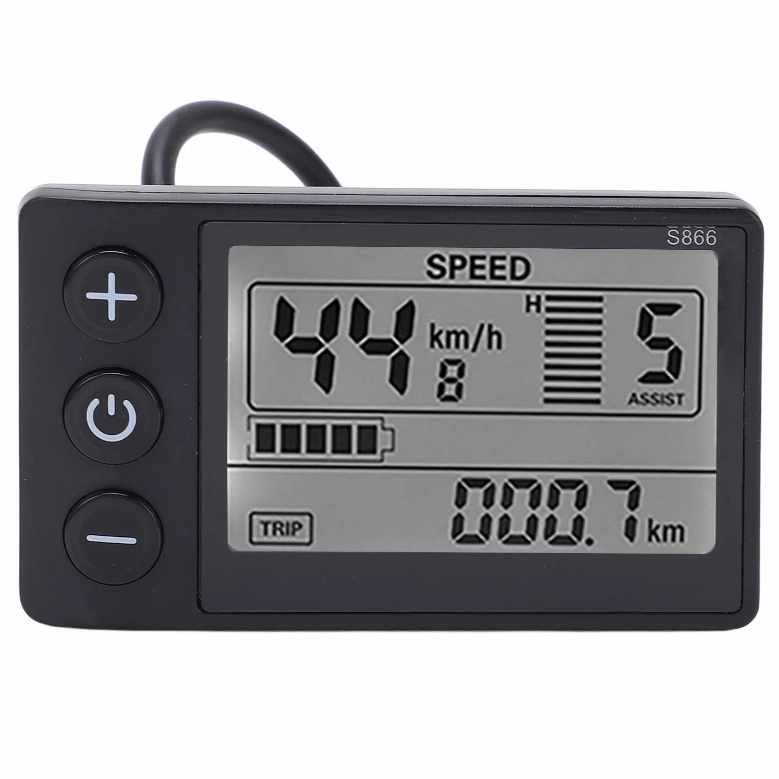 Pantalla LCD S866 para Bicicleta Eléctrica 24V 36V 48V Impermeable