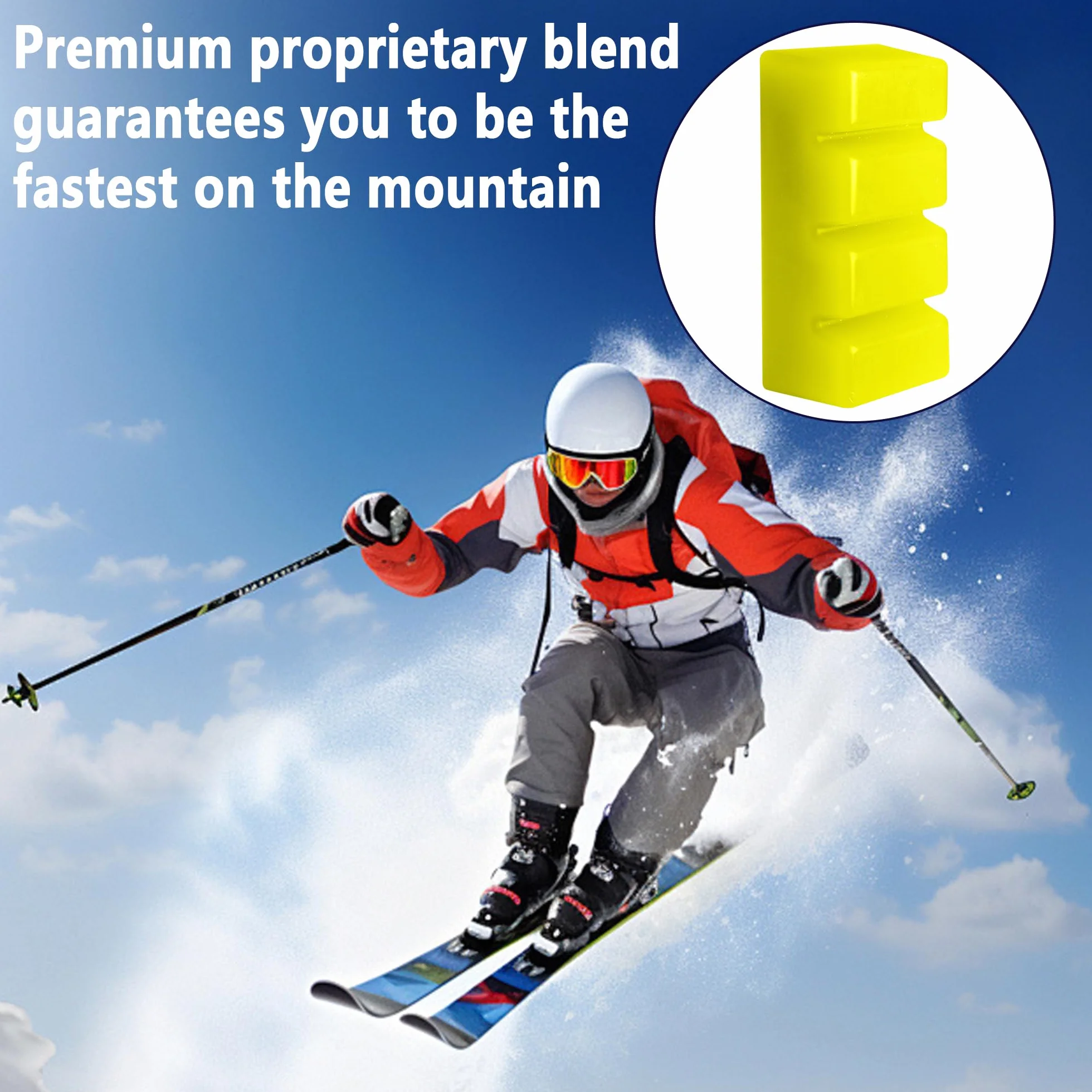 GIONAR Cera universal amarilla para esquí, snowboard, snowboard, esquí de fondo, para proteger los accesorios de esquí y snowboard, 650 g