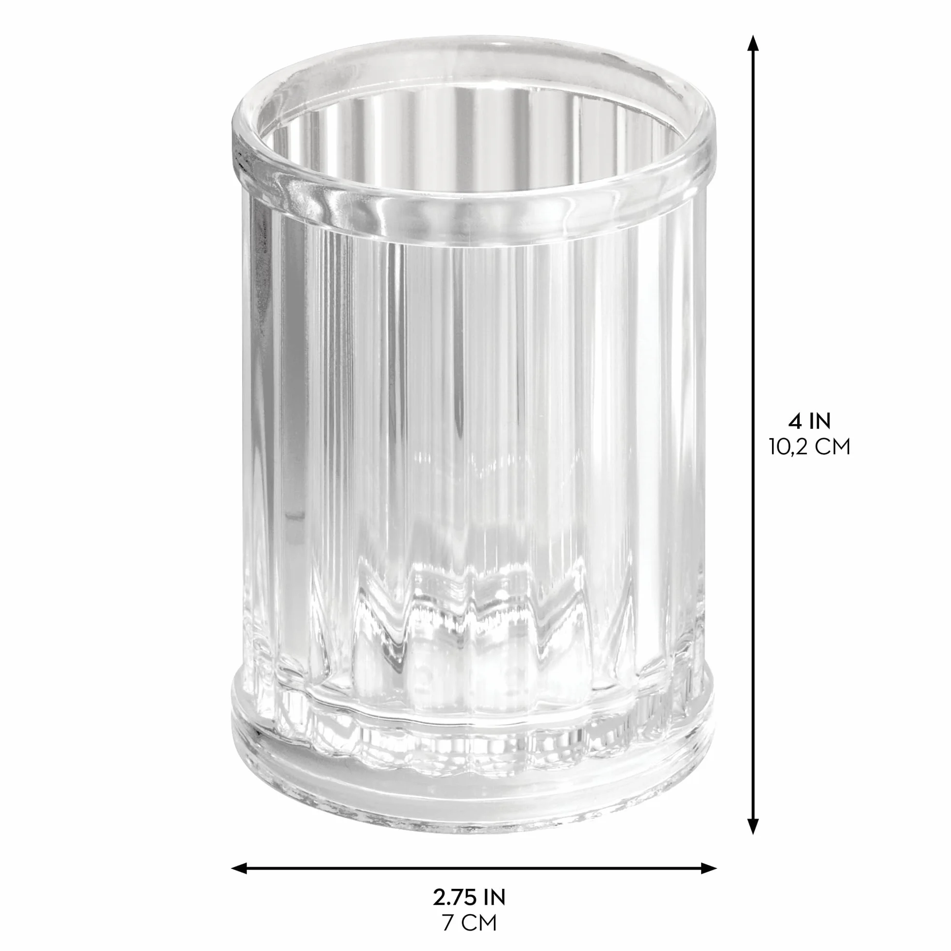iDesign, Alston, Vaso de acrílico, para tocadores de cuartos de baño, Claro