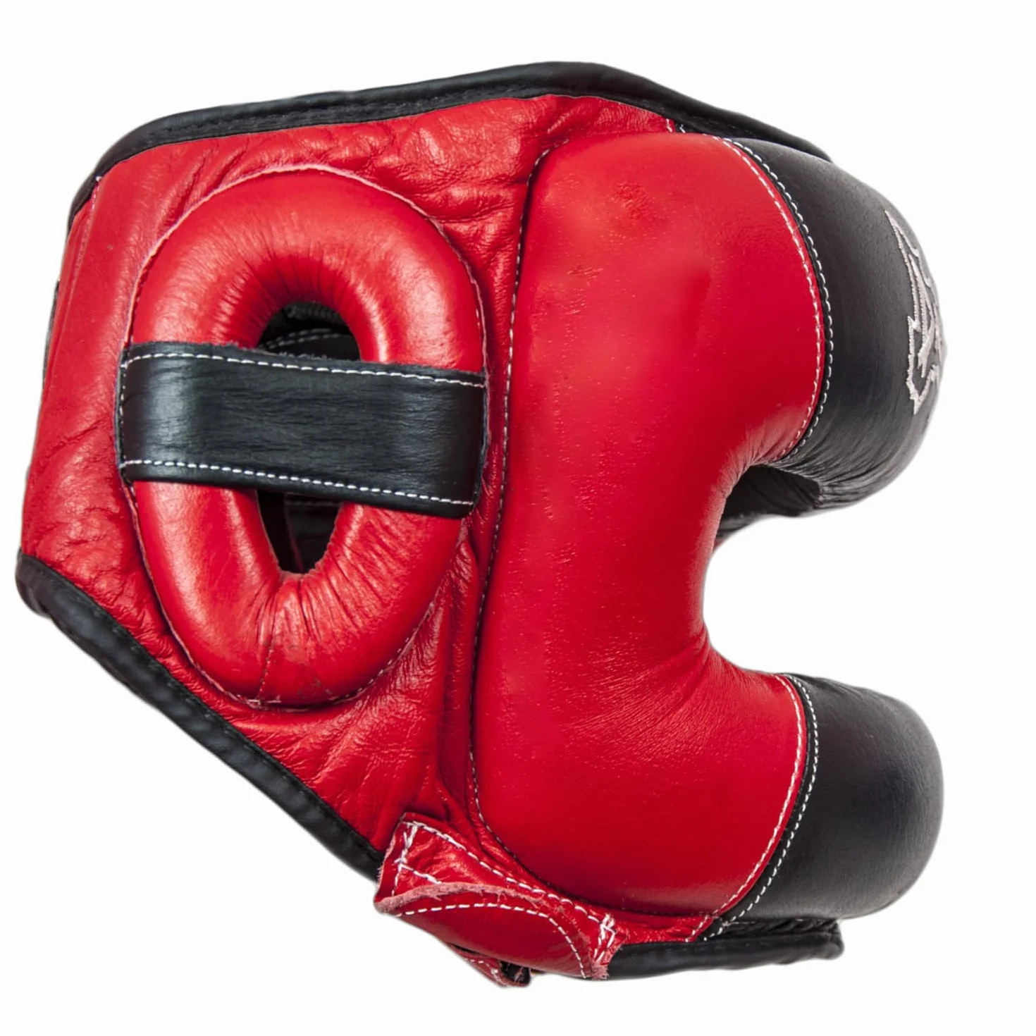 Casco de boxeo profesional de piel auténtica con protección facial de acero DragonDo 11751-L