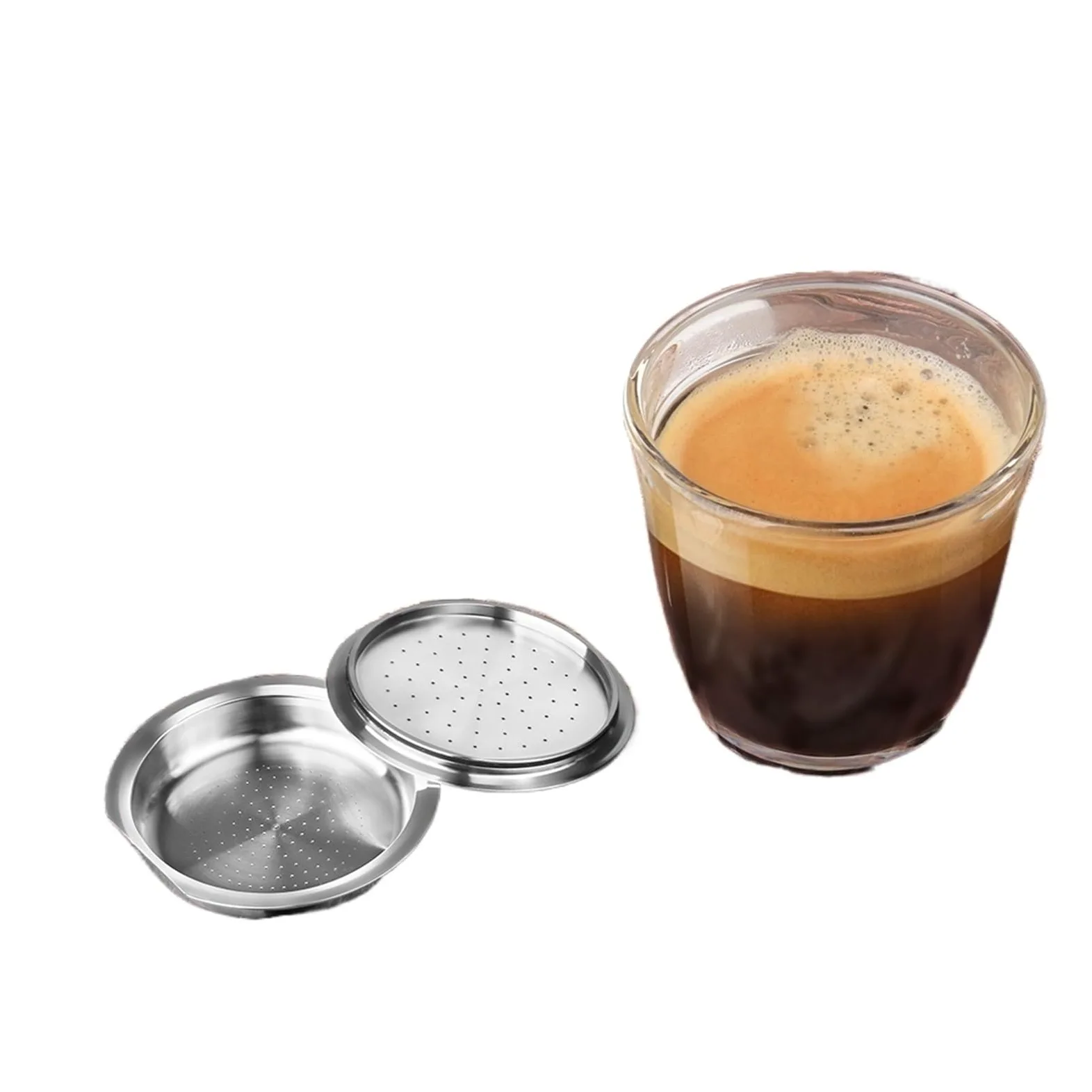 INEOUT Tapas De Cápsulas De Café De Acero Inoxidable Compatibles con La Máquina De Café Philips Senseo Herramientas De Filtro De Café Recargables Coffeeware (Color : Dark Khaki)