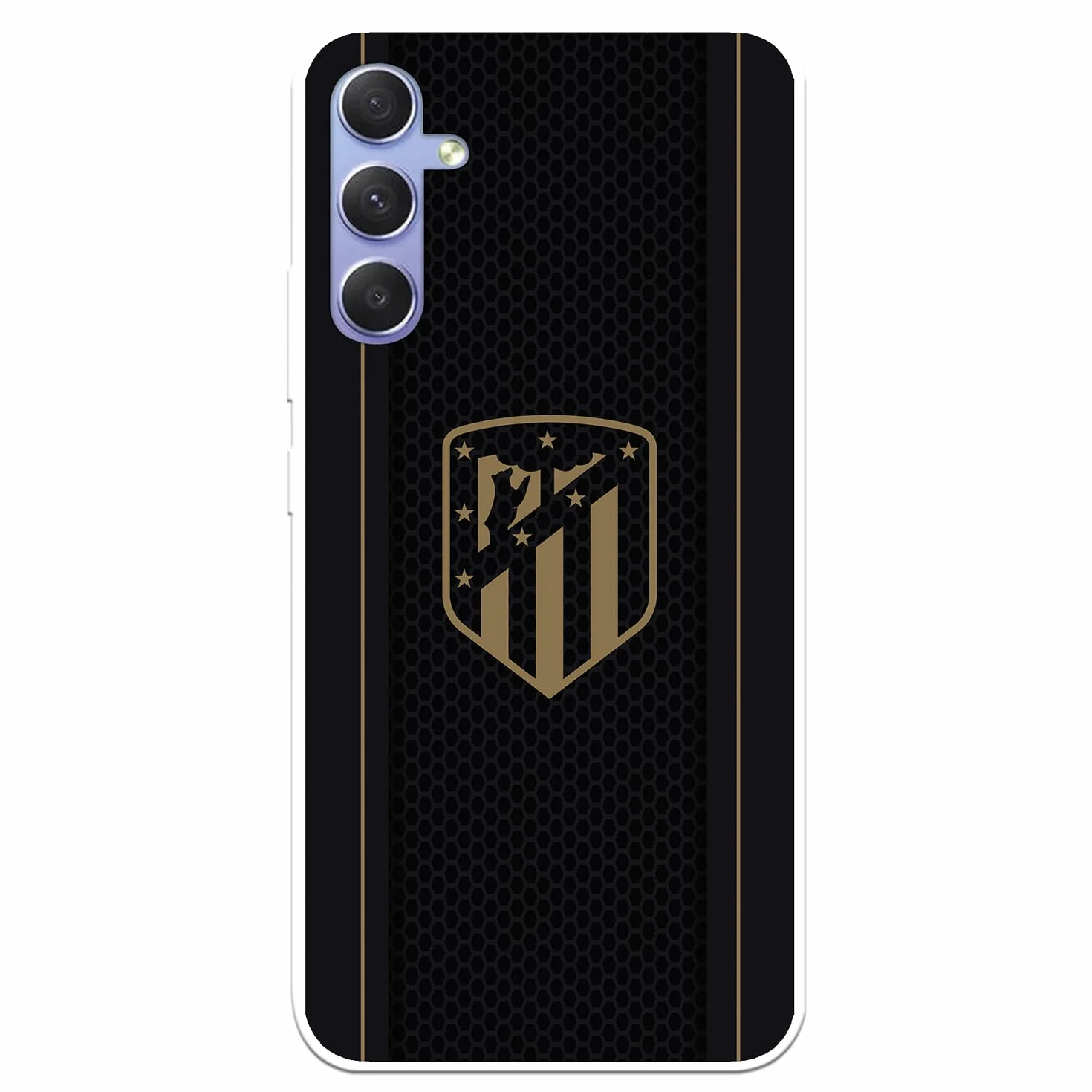 Funda Samsung Galaxy A34 5G Atlético de Madrid Escudo Dorado Silicona Flexible Oficial