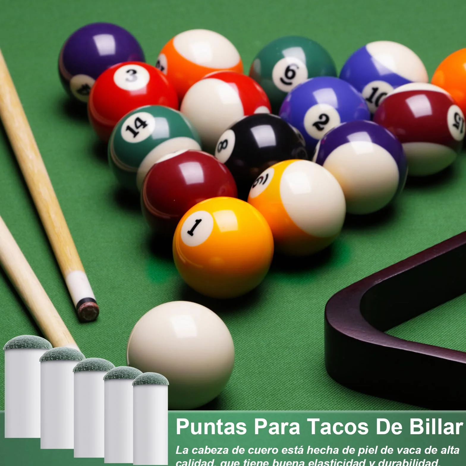 Scettar 45 puntas de Tacos de Billar repuesto(9,10,11,12,13 mm 5 tamaños),Cabeza de palo de reemplazo de billar(Blanco),bucha de bilhar de substituição”