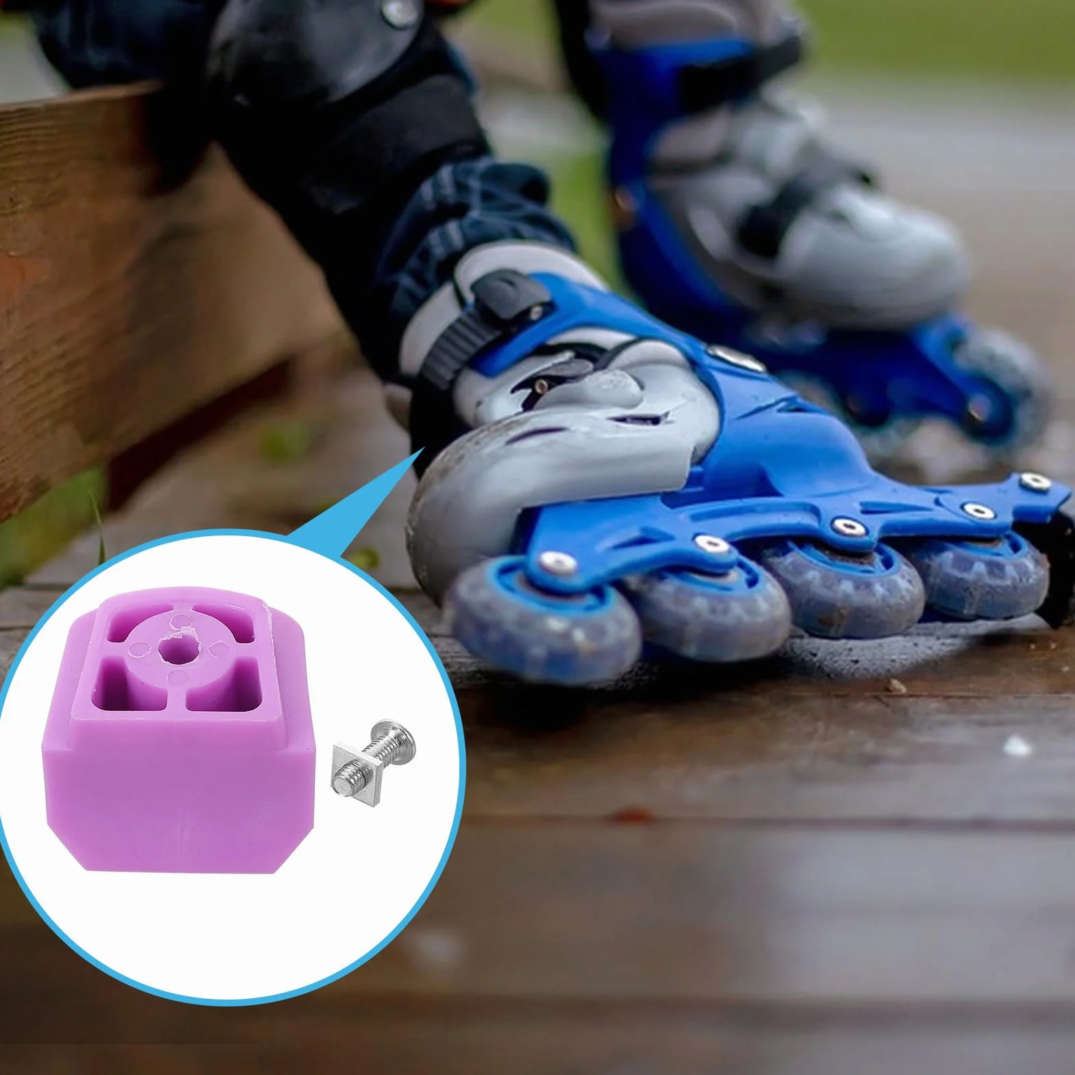 Frenos para Patines Infantiles Happyyami Antideslizante Seguridad Morado