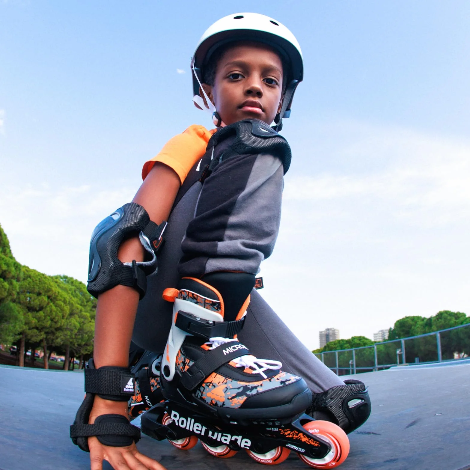 Rollerblade Micro Blade SL - Patines en línea 2025, Color Negro y Azul