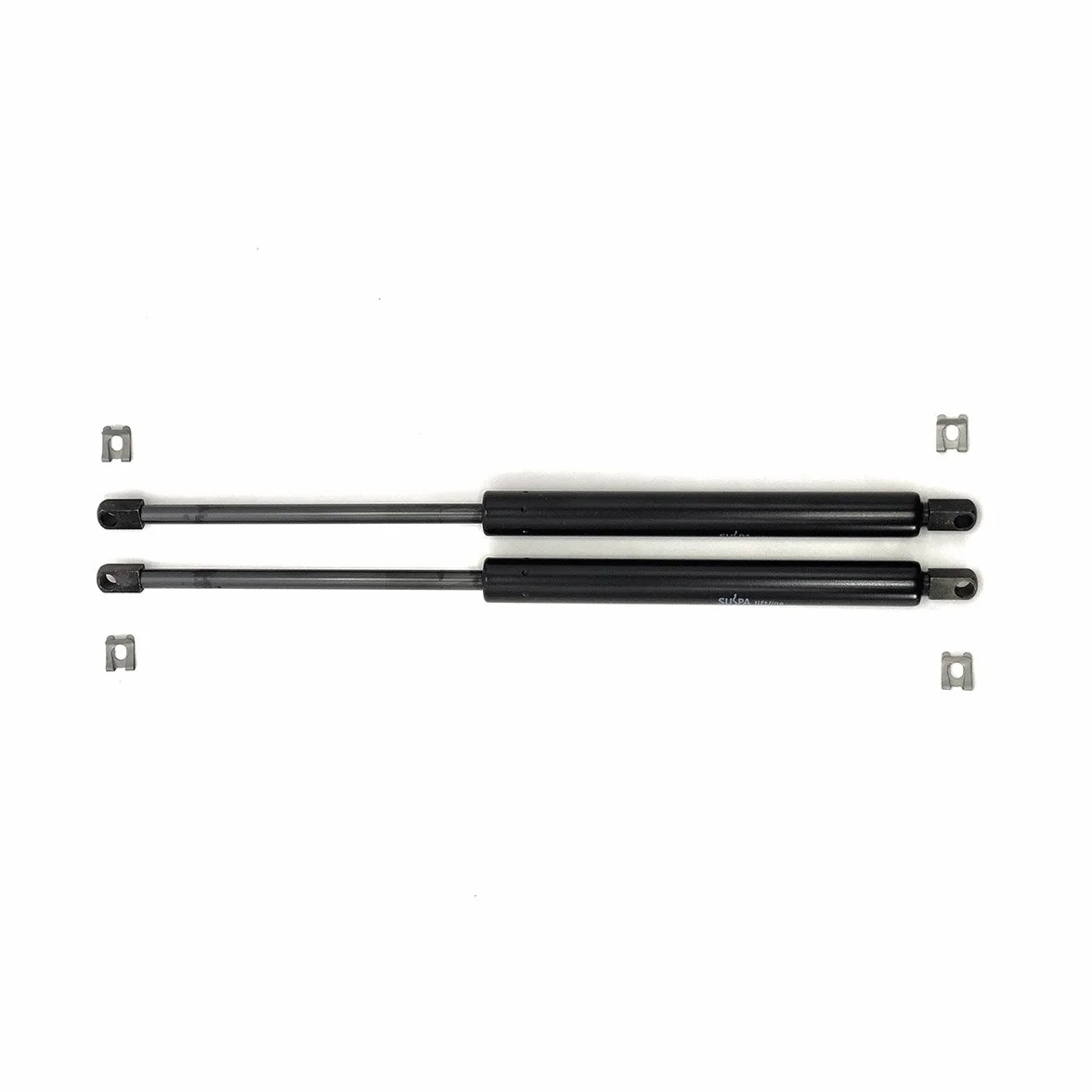Soluko - Par de pistones de Repuesto para Cama contenedor con Cabezal Orificio pasante - Potencia 1350 N-Longitud 41,5 cm, Negro, Completo