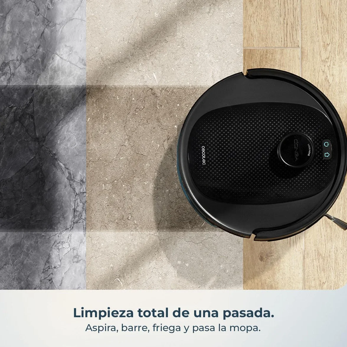 Cecotec Robot Aspirador y Friegasuelos con Base de Autovaciado e IA Conga Y80 X-Treme. Navegación Láser e Inteligencia Artificial, 13000Pa, Base de 2.5L, Autonomía hasta 220m², Control App 3.0
