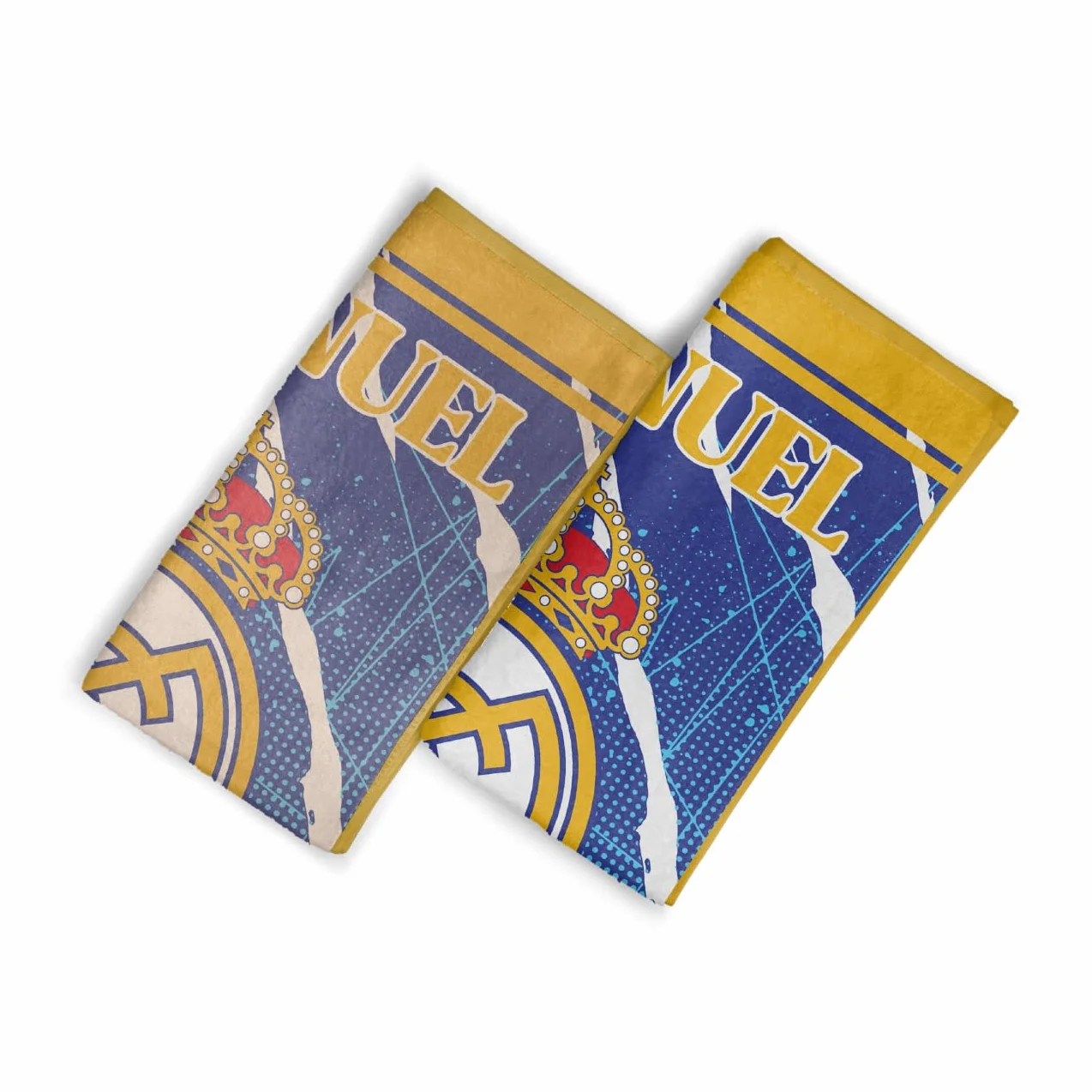 ZPBULI+ Toalla Playa Personalizada con Nombres, con O SIN Escudo - Toalla de fútbol - Toalla Personalizada para Baño, Playa y Piscina