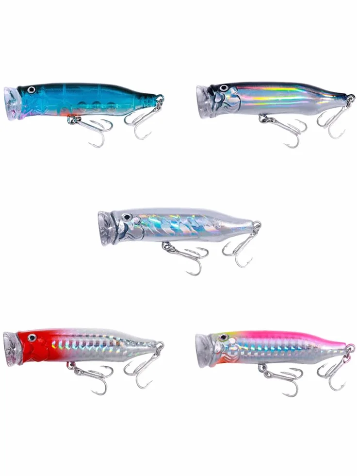 Señuelos de pesca de superficie 7,2 cm cebos flotantes para lucio lubina salmón perca azul