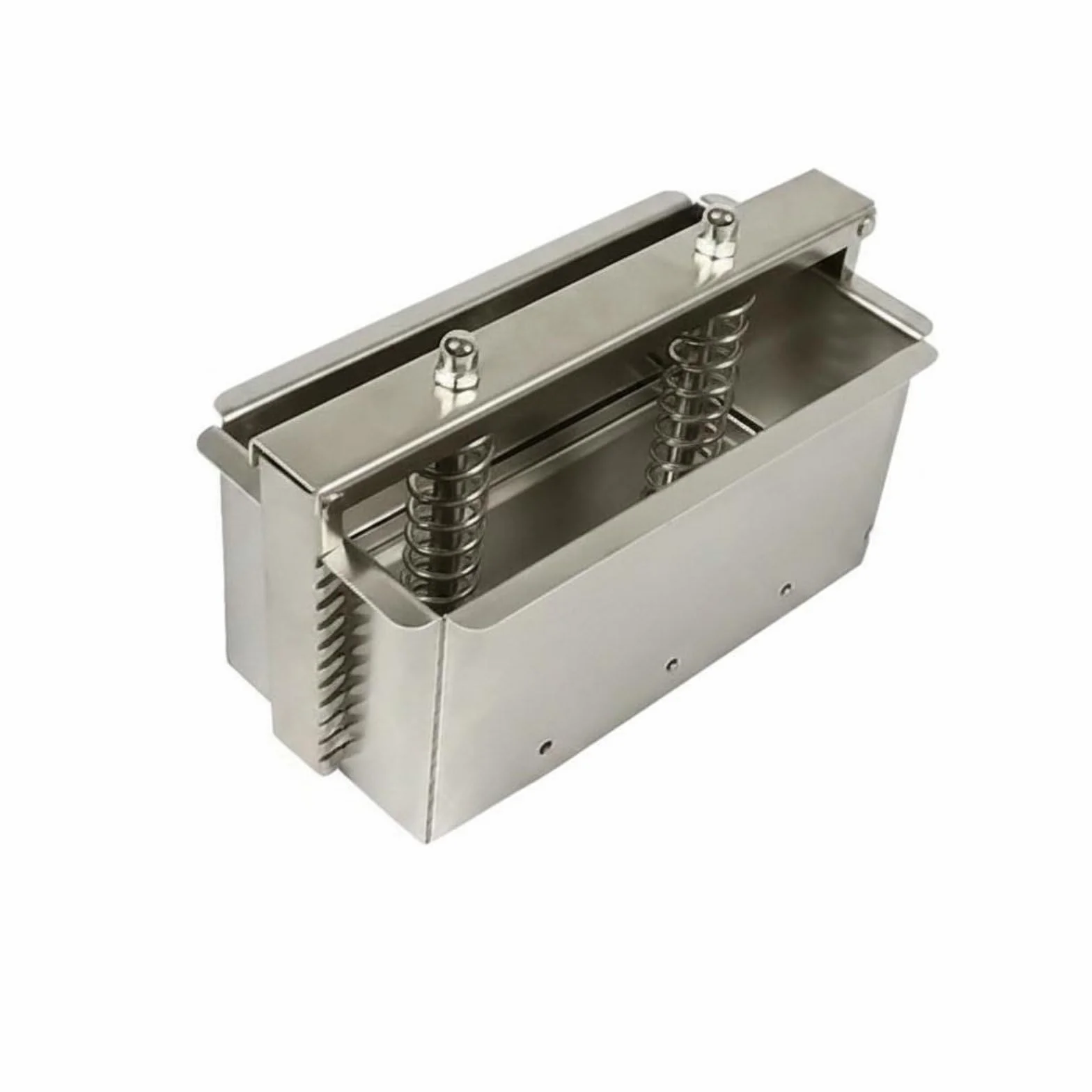Sharplace Molde para Carne de Acero Inoxidable Moldeador de Alimentos Utensilio Presionador Mecanismo de Resorte Resistente Adecuado para Uso en Cocina y Restaurante, 1.5KG, Removable Bottom