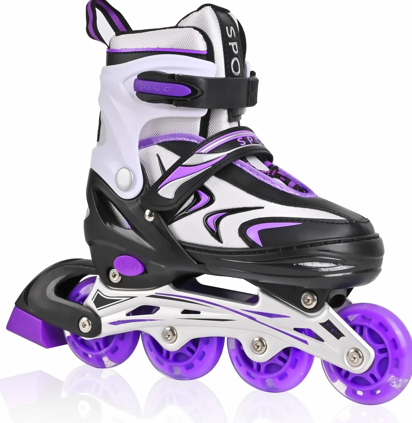 Patines en línea Ajustables para niños y niñas, Patines en línea para niños, Patines en línea para niñas y niños para Uso en Interiores y Exteriores
