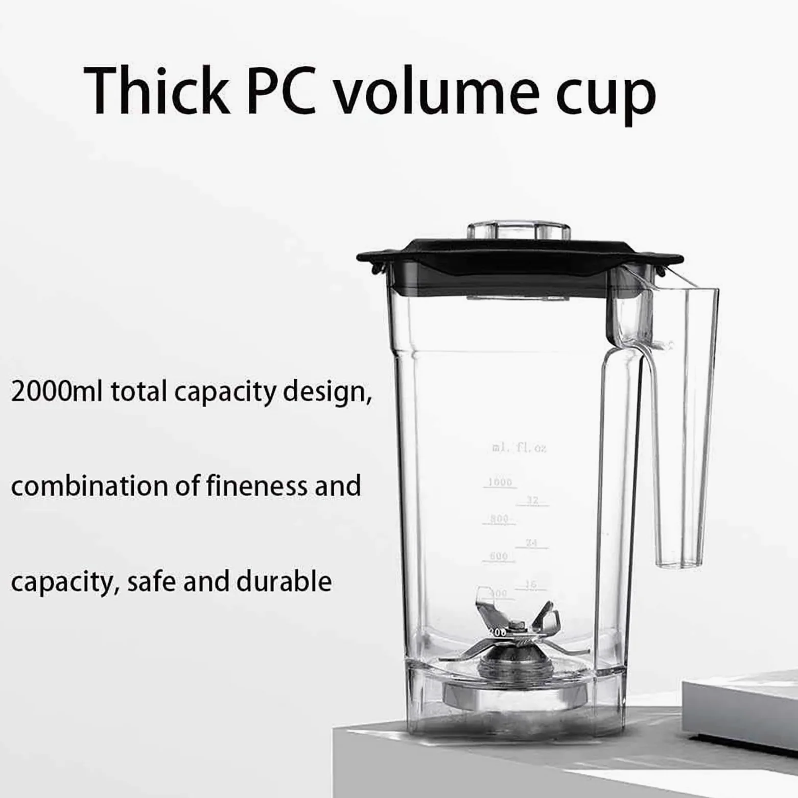Licuadora portátil de 2 litros con 5 ajustes preestablecidos, perfecta para mezclar frutas sobre la marcha, máquina de cocción silenciosa de pared rota de hielo triturado de 17000 rpm.