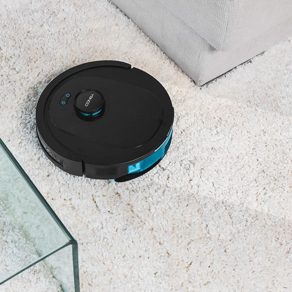 Cecotec Robot Aspirador y Friegasuelos Conga 8490 Ultimate Ultra Power. Navegación Láser, App, Barre, Aspira, Friega y Pasa la Mopa, 7000 Pa, hasta 170 Min Autonomía, Cepillo Central de Silicona