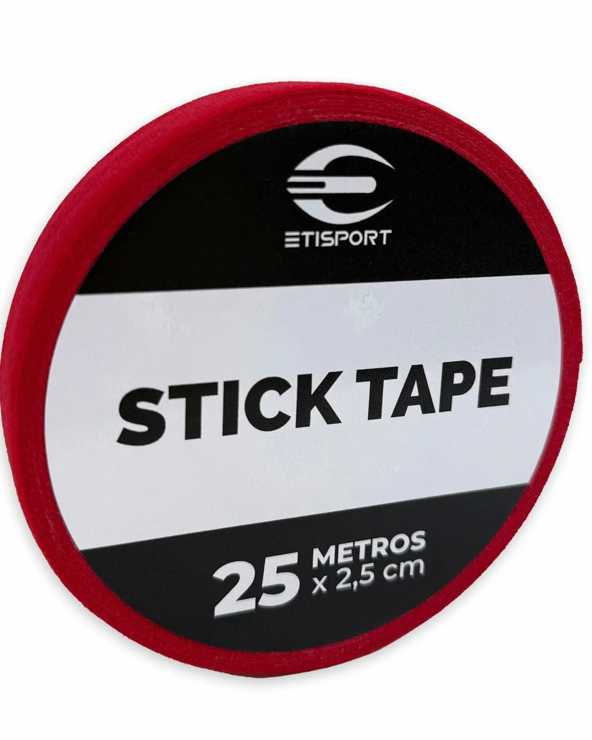 Tape Antideslizante 25 m x 2,5 cm Grip Profesional para Stick de Hockey Patines, Hockey Hielo, Golf, Raquetas Algodón Poliéster Adhesivo Caucho Natural