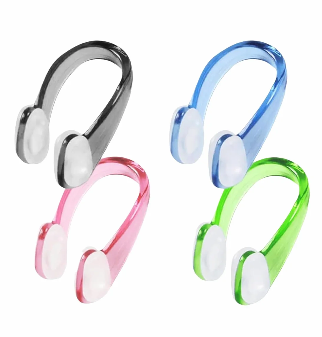 Pinzas de Nariz para Natación, 4 Piezas Silicona Impermeable Clip para Nadar