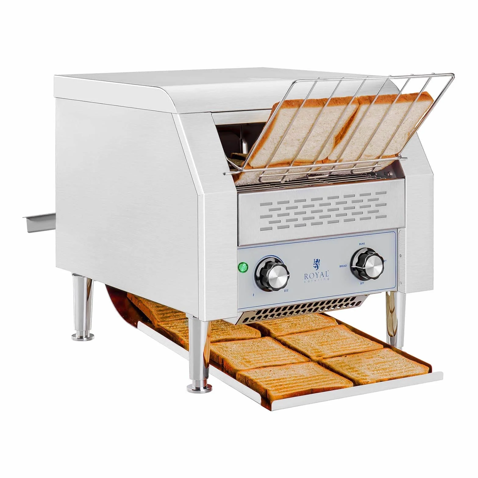 Royal Catering RCKT-1940 - Tostadora continua - Acero inoxidable
