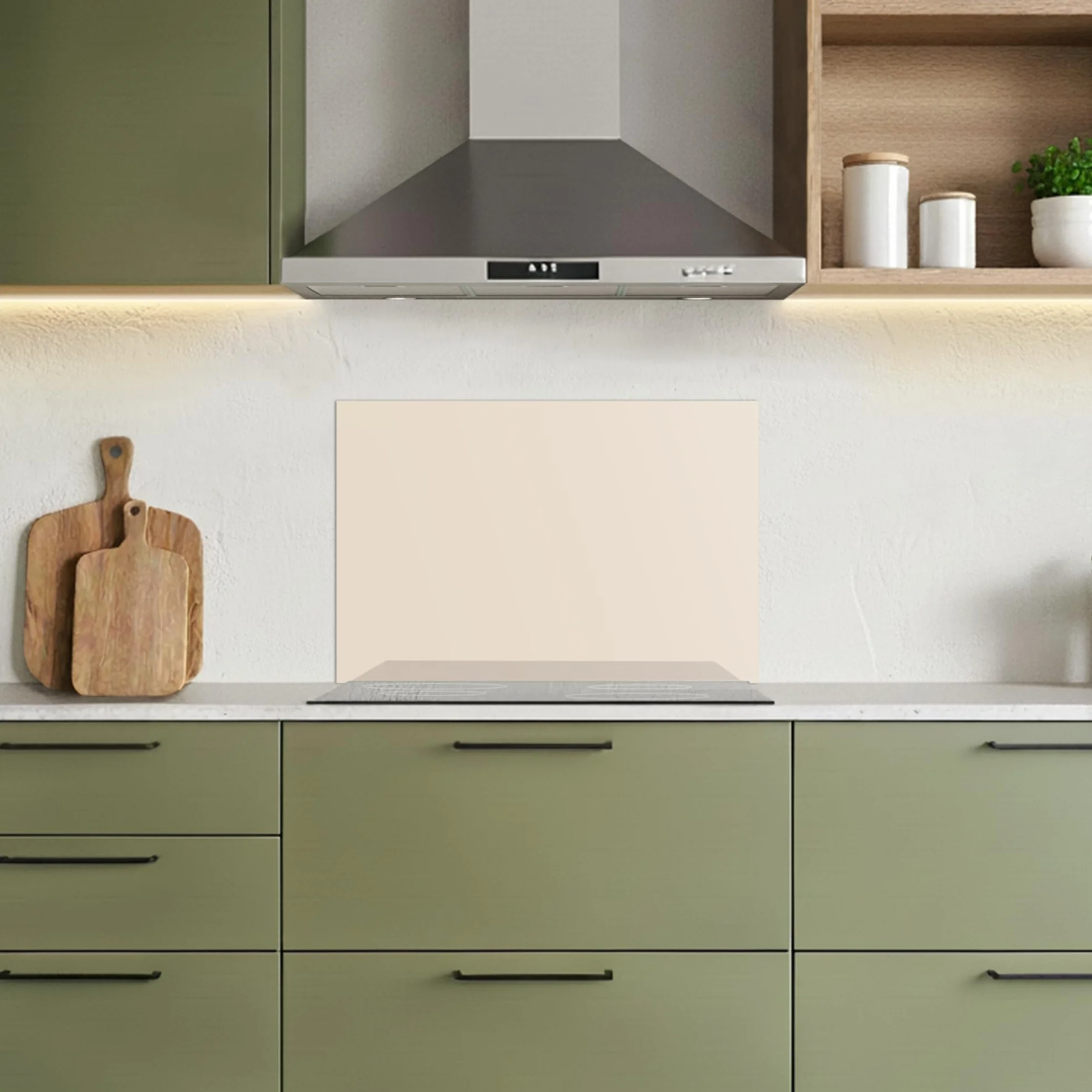 KitchenYeah© Antisalpicaduras Cocina 40x60 cm Adhesivo Salpicadero Protector Salpicaduras Sink Splash Guard Luz - Beige - Color - Sólido