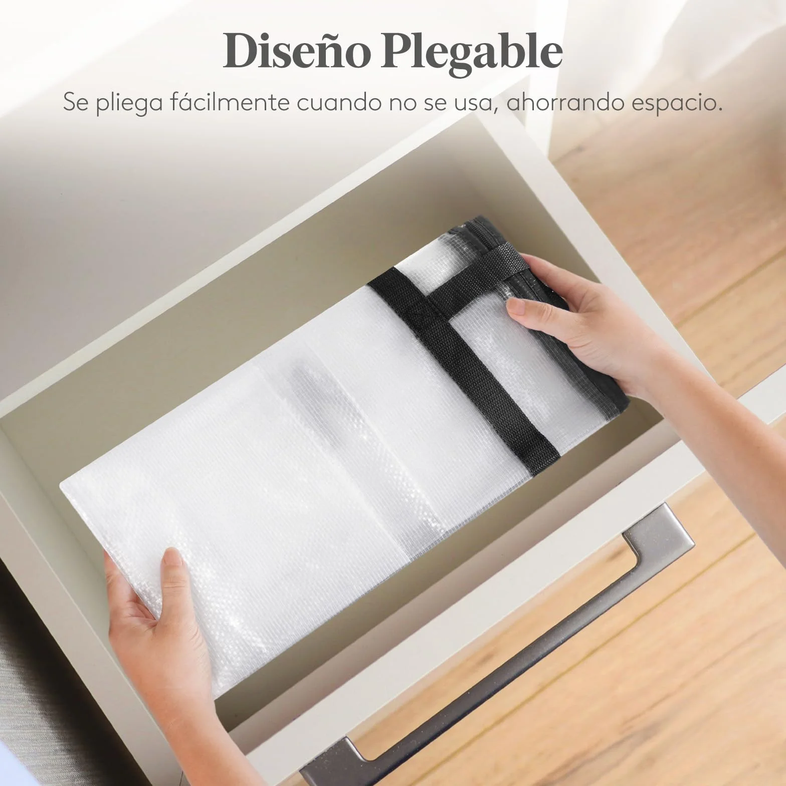 Lifewit Bolsas de Almacenaje de Ropa 40L en PP, Organizador de Armario Plegable Transparente con Asas Reforzadas, Cajas de Mudanza para Mantas, Edredones y Juguetes, 3 Piezas