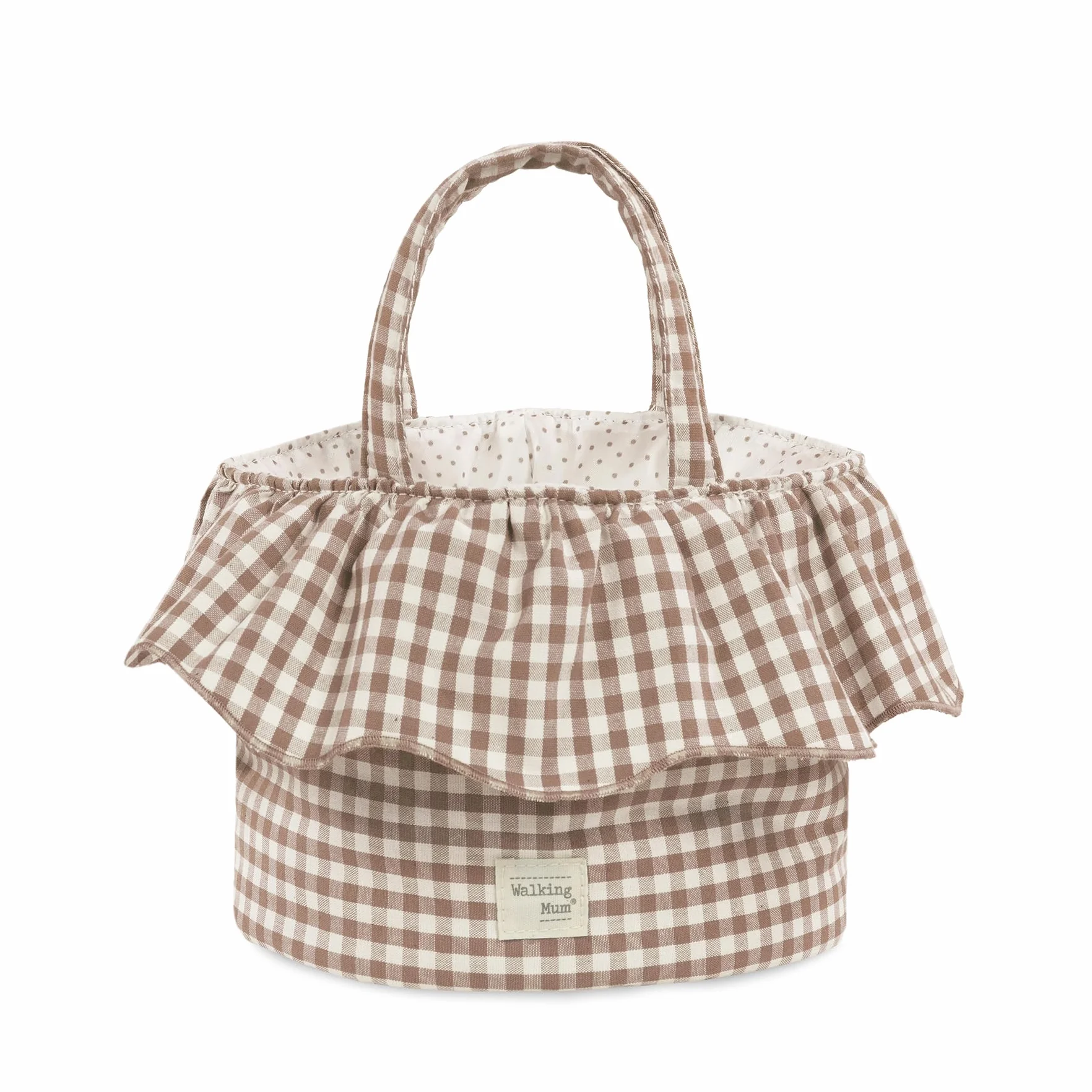 Cesta organizadora Praliné de Walking Mum VICHY MOKA