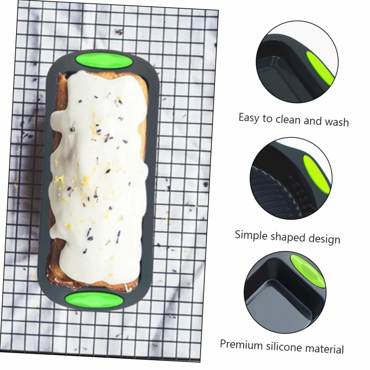 FOMIYES Kit de Moldes de Silicona 5 Piezas para Hornear Casero Moldes para Bizcochos y Pasteles Aptos para Horno y Refrigerador