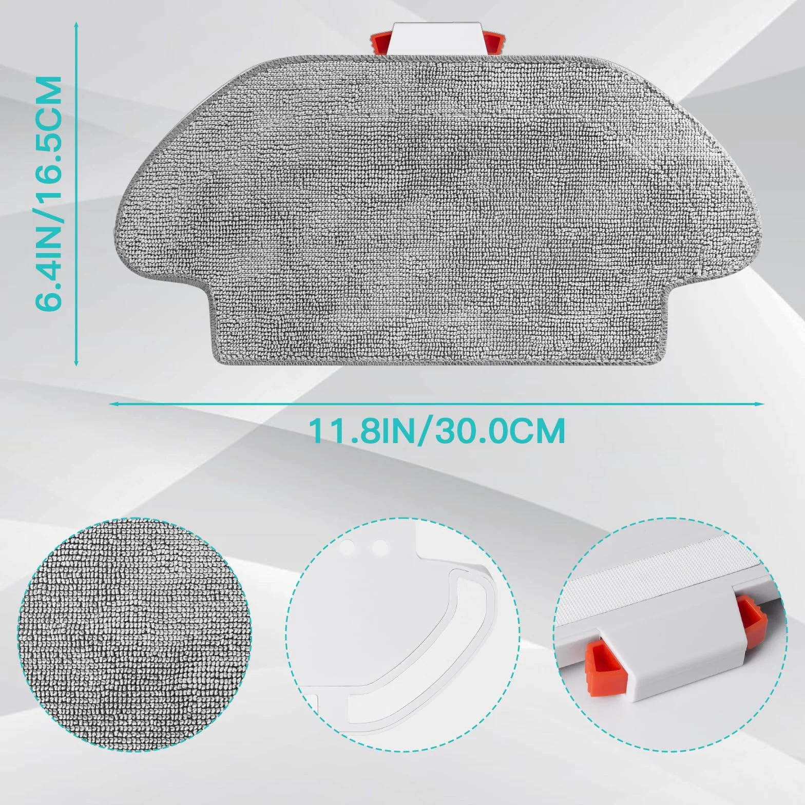 Mopa con Placa de Repuesto para Xiaomi S12/Mop 2S/Mop Pro/Mop P/S10 EU/STYJ02YM/Viomi V2 Pro/V3 SE Robot Aspirador Mop Pad Soporte para fregona