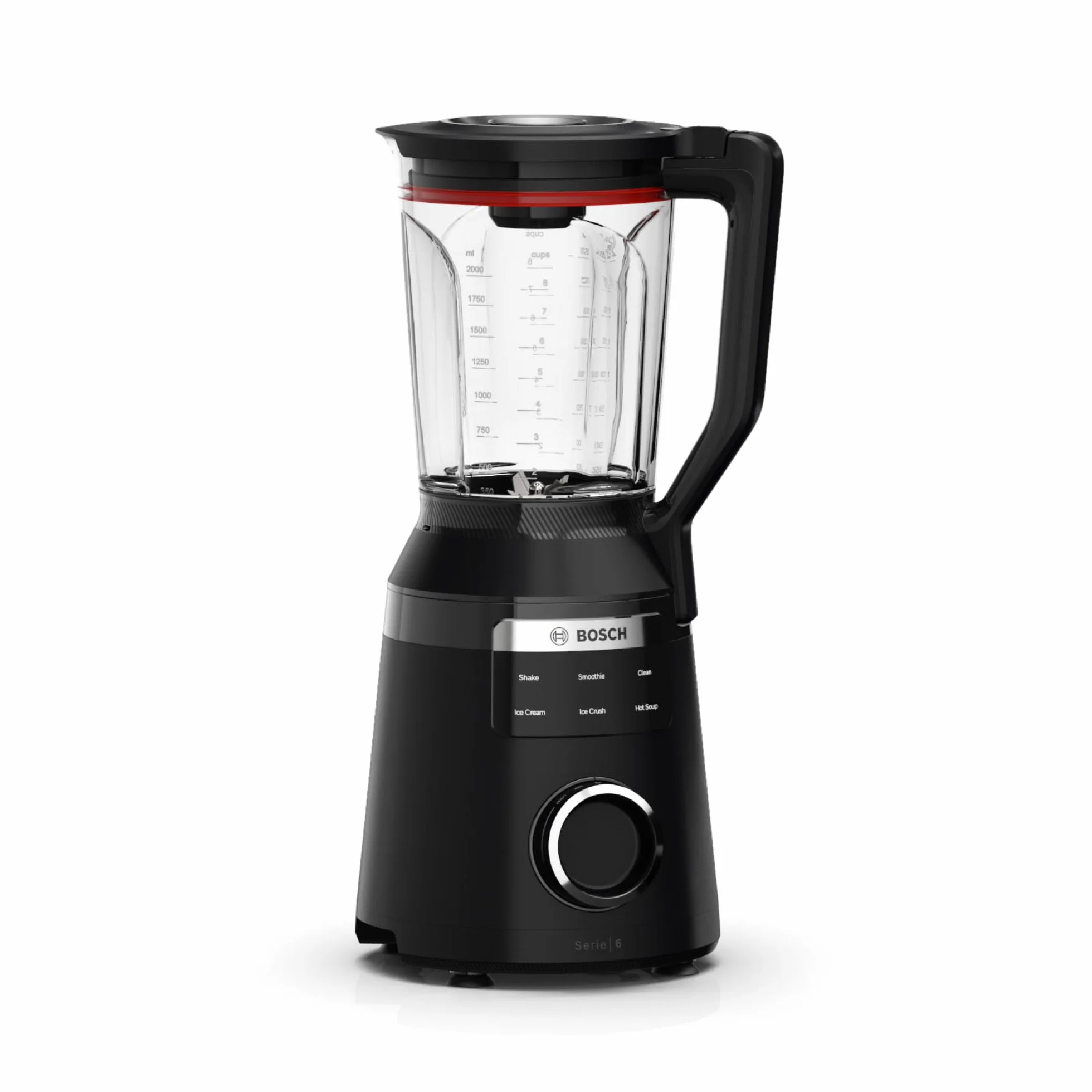 Bosch - Batidora de vaso VitaPower Serie 6, motor de 1800 vatios, velocidad del motor de hasta 45.000 rpm, 6 programas automáticos, jarra batidora Tritan, negro, MMB6652B